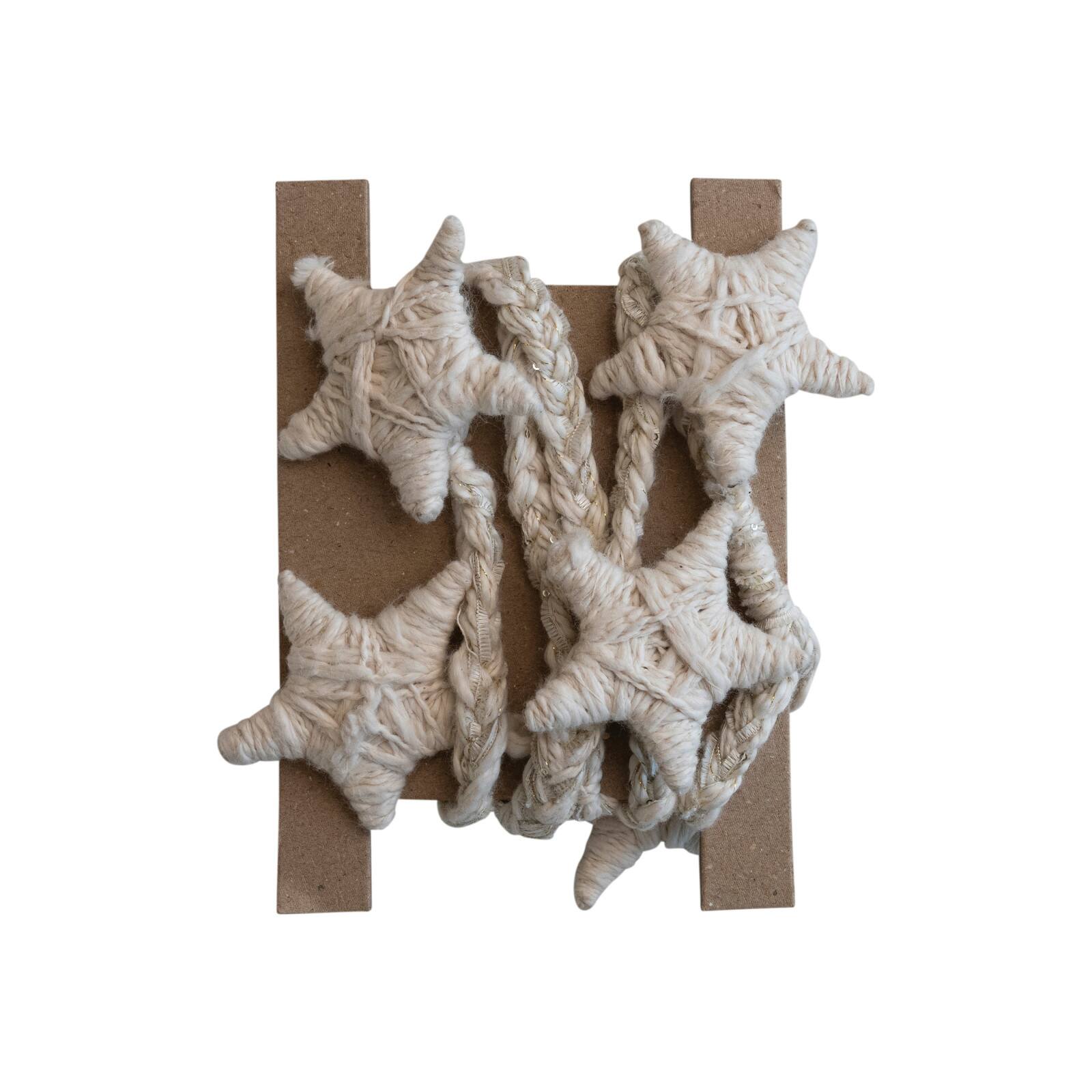 Hello Honey&#xAE; 6ft. Natural Handmade Cotton Blend Star Garland