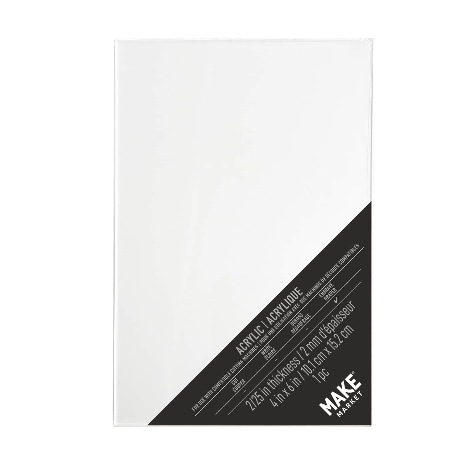 White Acrylic Sheet 1/4 Thick 12 X 24