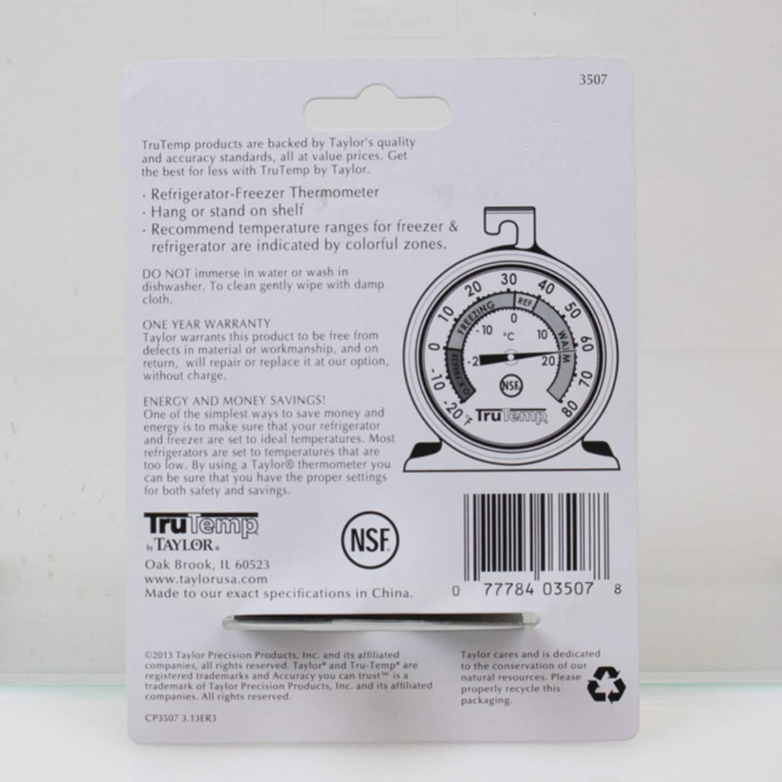 Taylor® Freezer & Refrigerator Dial Thermometer