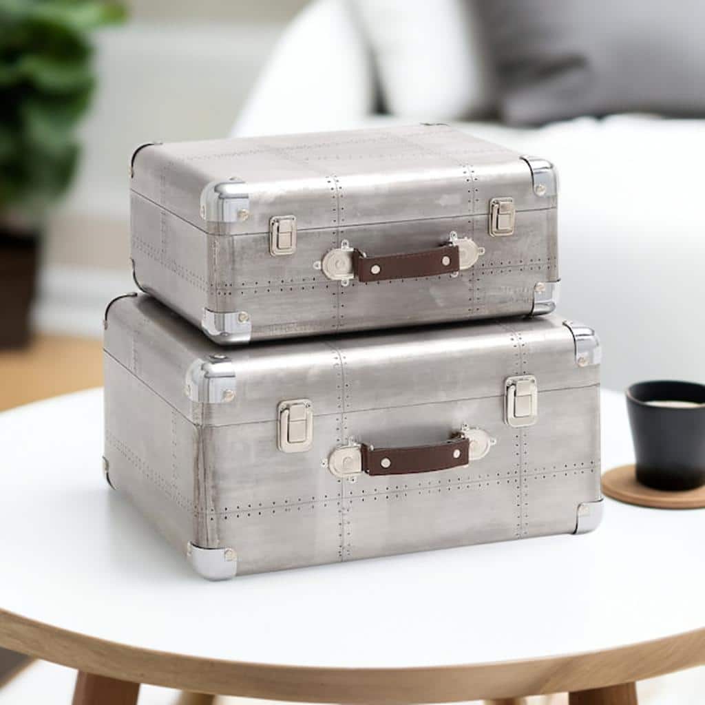 Silver Wood &#x26; Metal Farmhouse Box Set