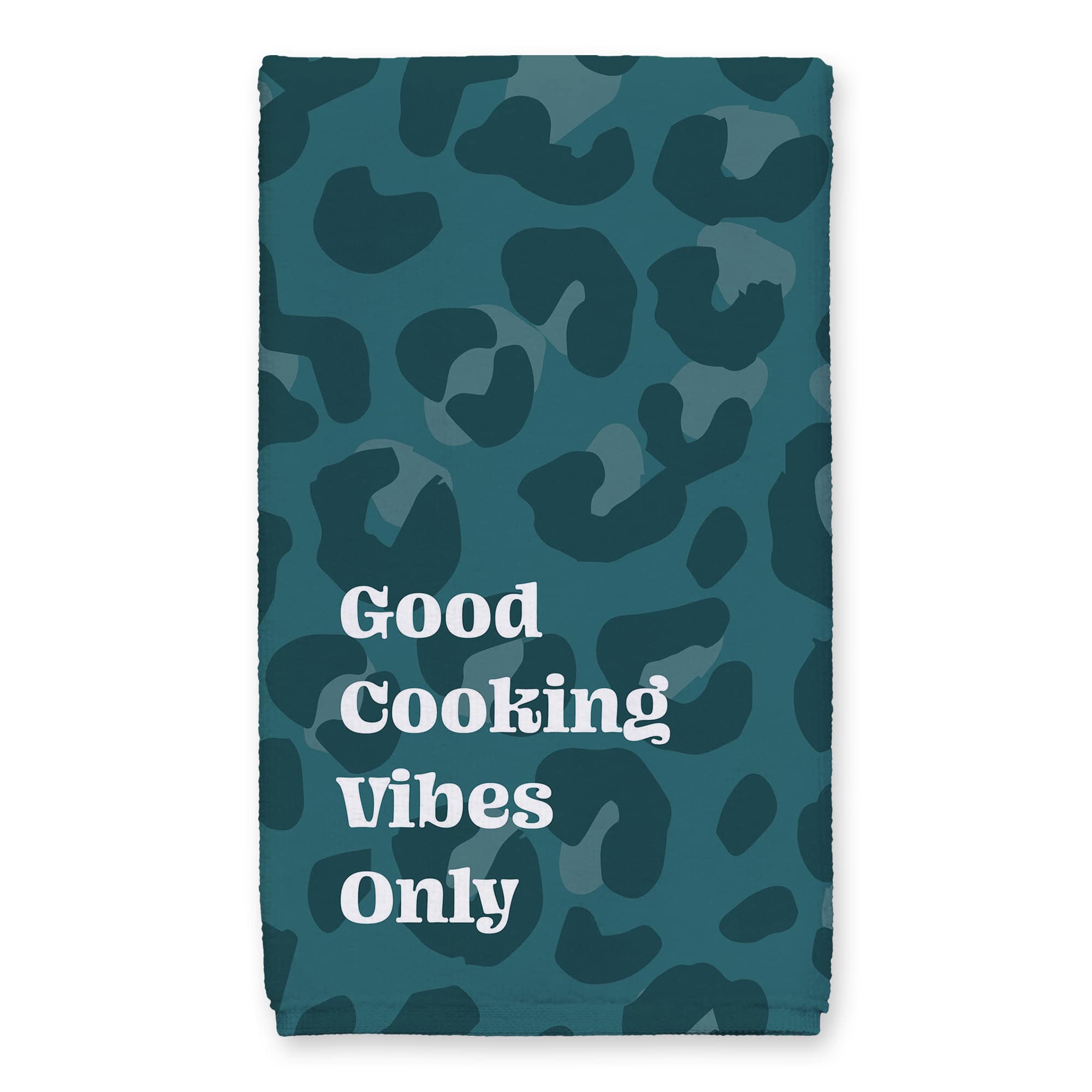 Good Cooking Vibes Only Leopard Tea Towel Set