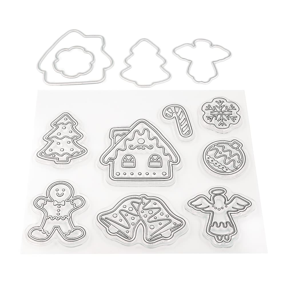 Gingerbread Clear Stamp &#x26; Die Set by Recollections&#x2122;