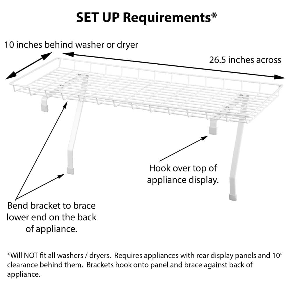 Household Essentials Over-The-Washer Storage Shelf
