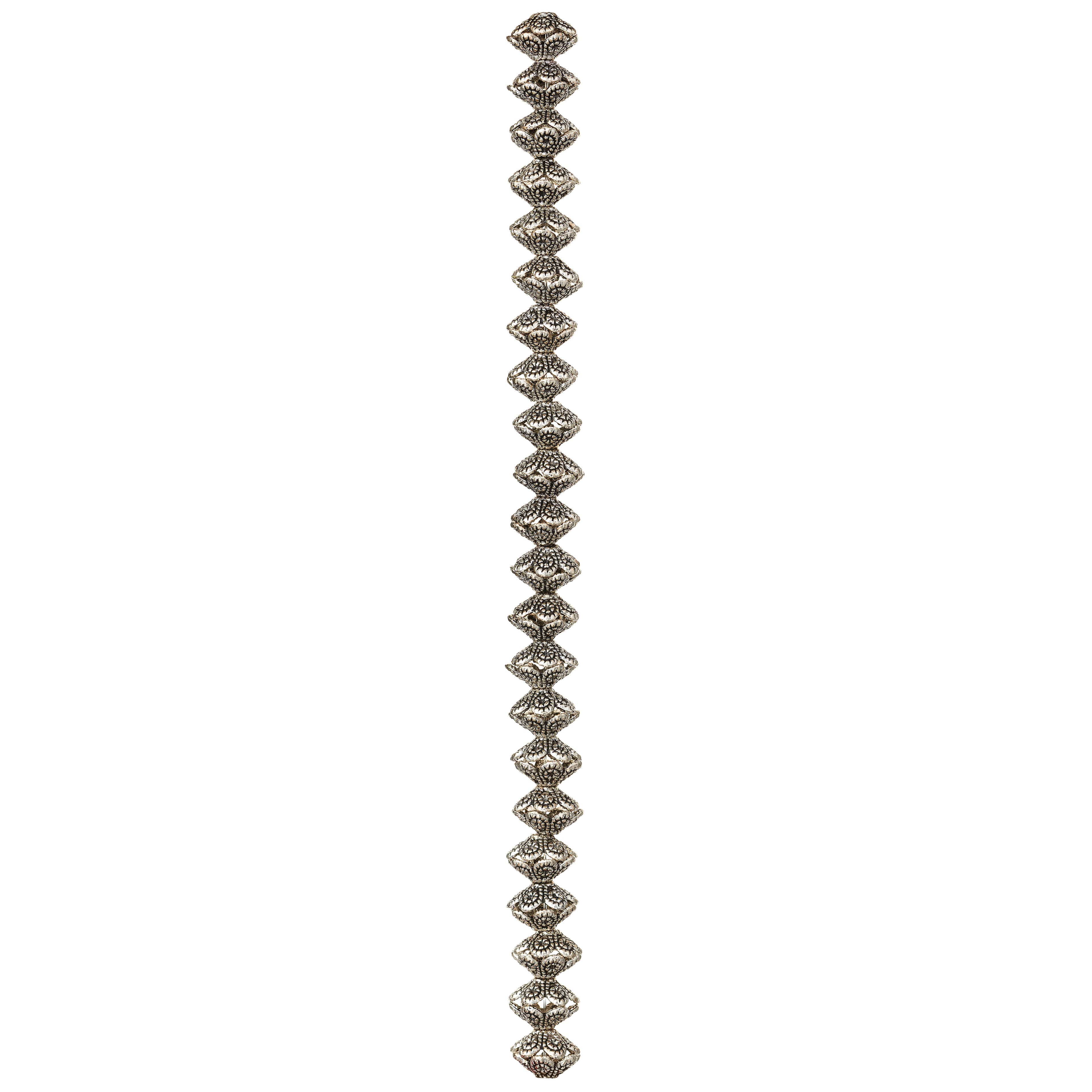 12 Pack:  Silver Dotted Rondelle Metal Beads, 10mm by Bead Landing&#x2122;