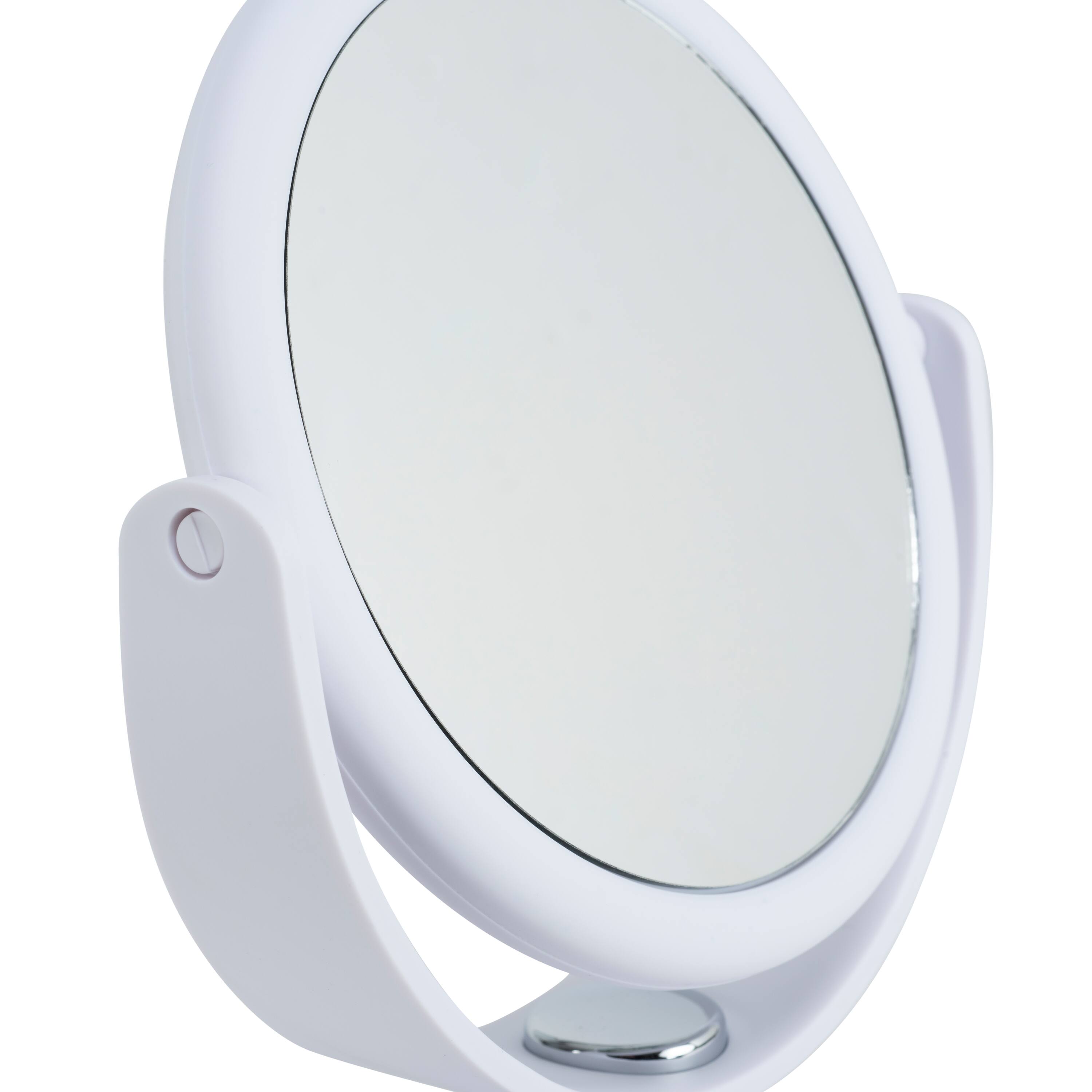 Home Details 7&#x22; Black Dual Sided 10X Magnification Rubberized Vanity Mirror