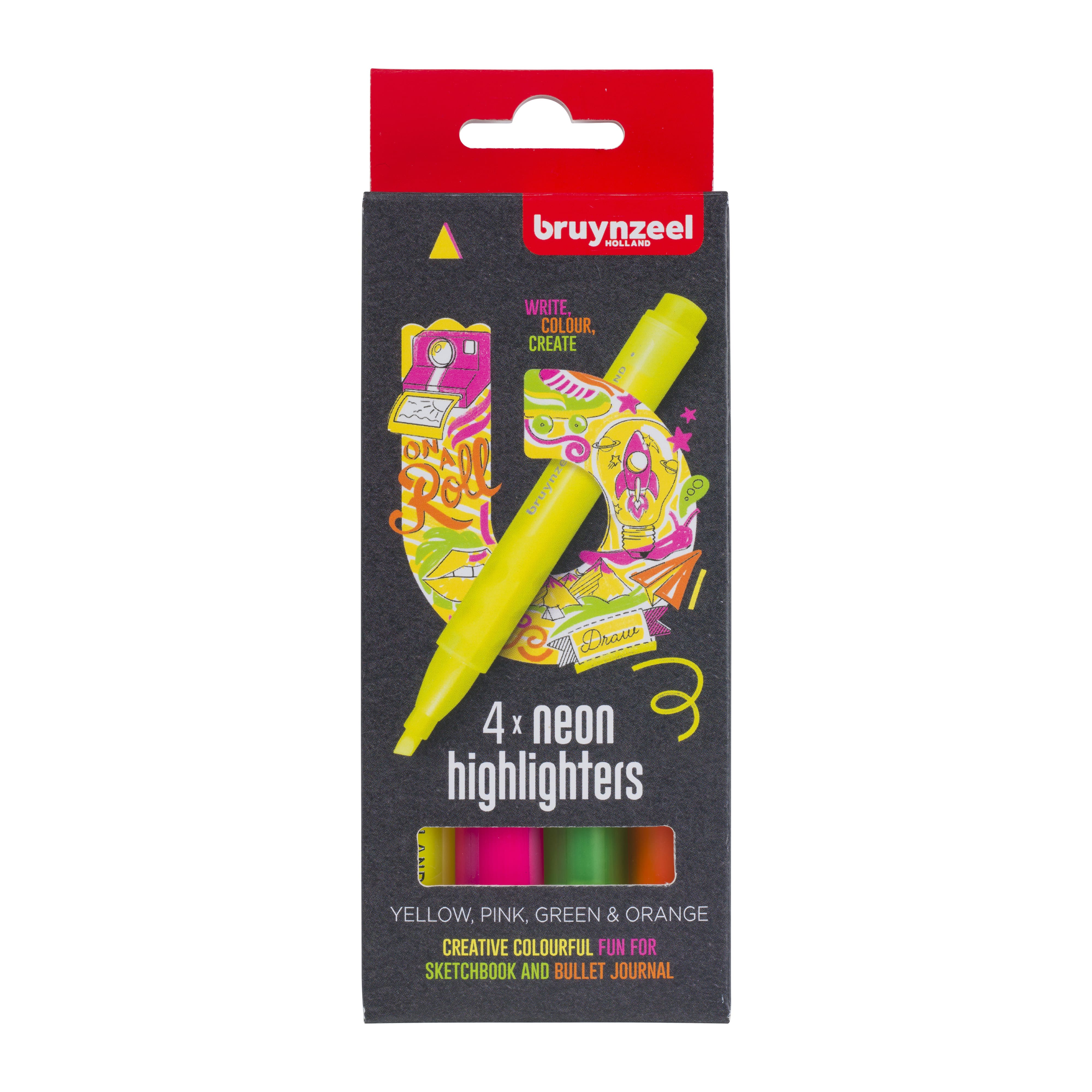 Bruynzeel Neon Colors 4 Highlighter Set