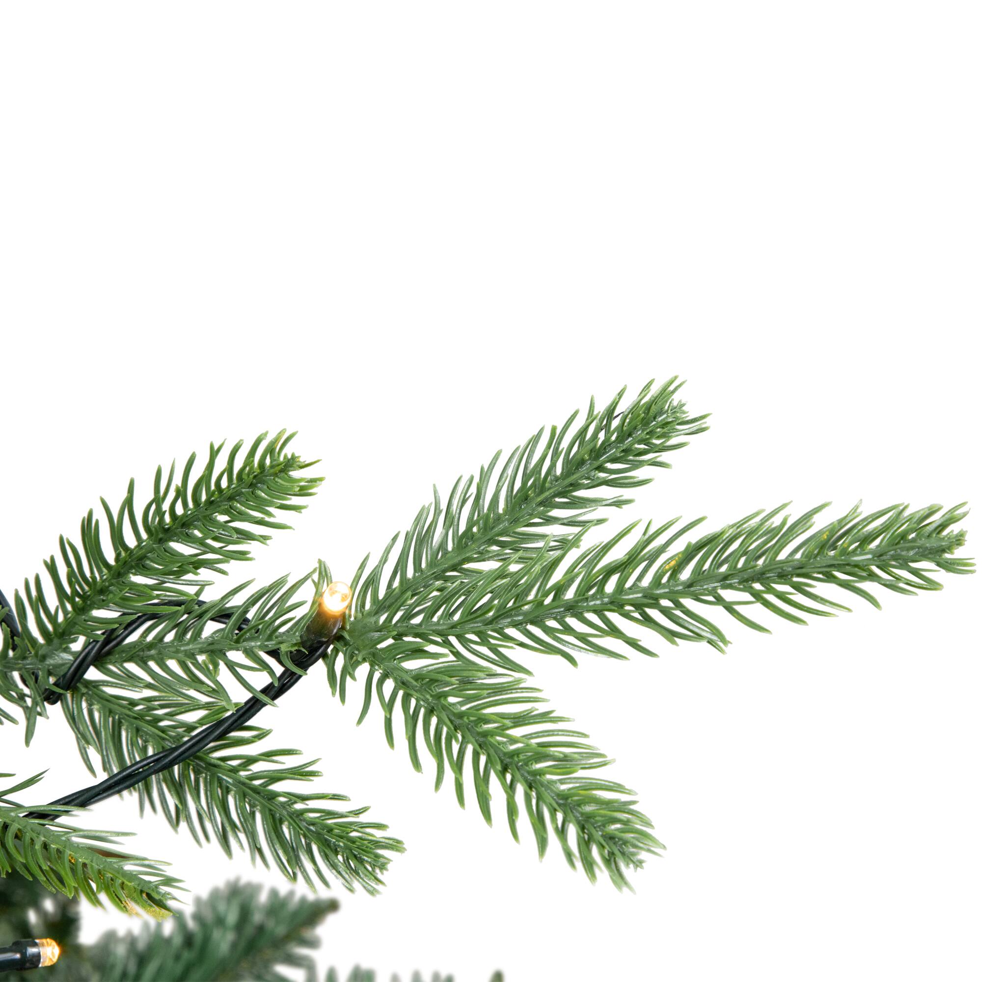 6.5ft. Pre-Lit Juniper Pine Artificial Christmas Tree, Warm White LED Lights