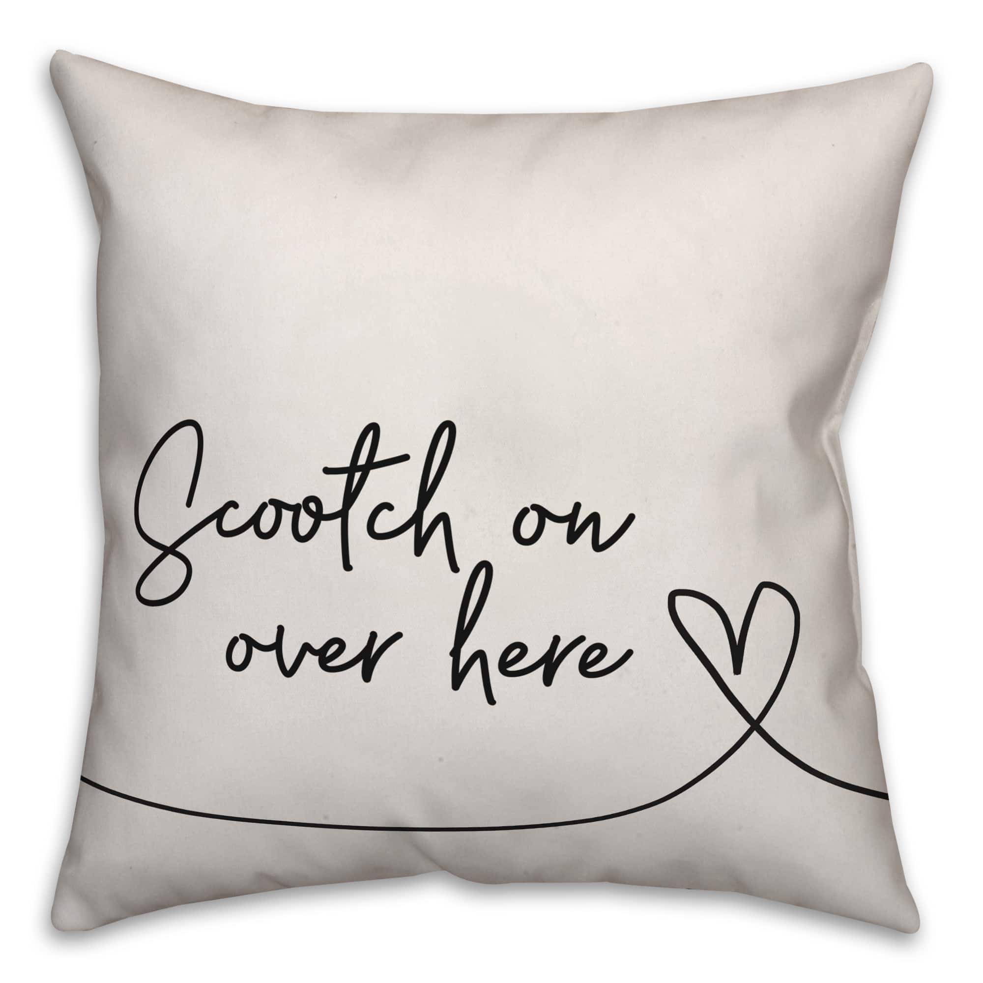 Scootch On Over Here Throw Pillow