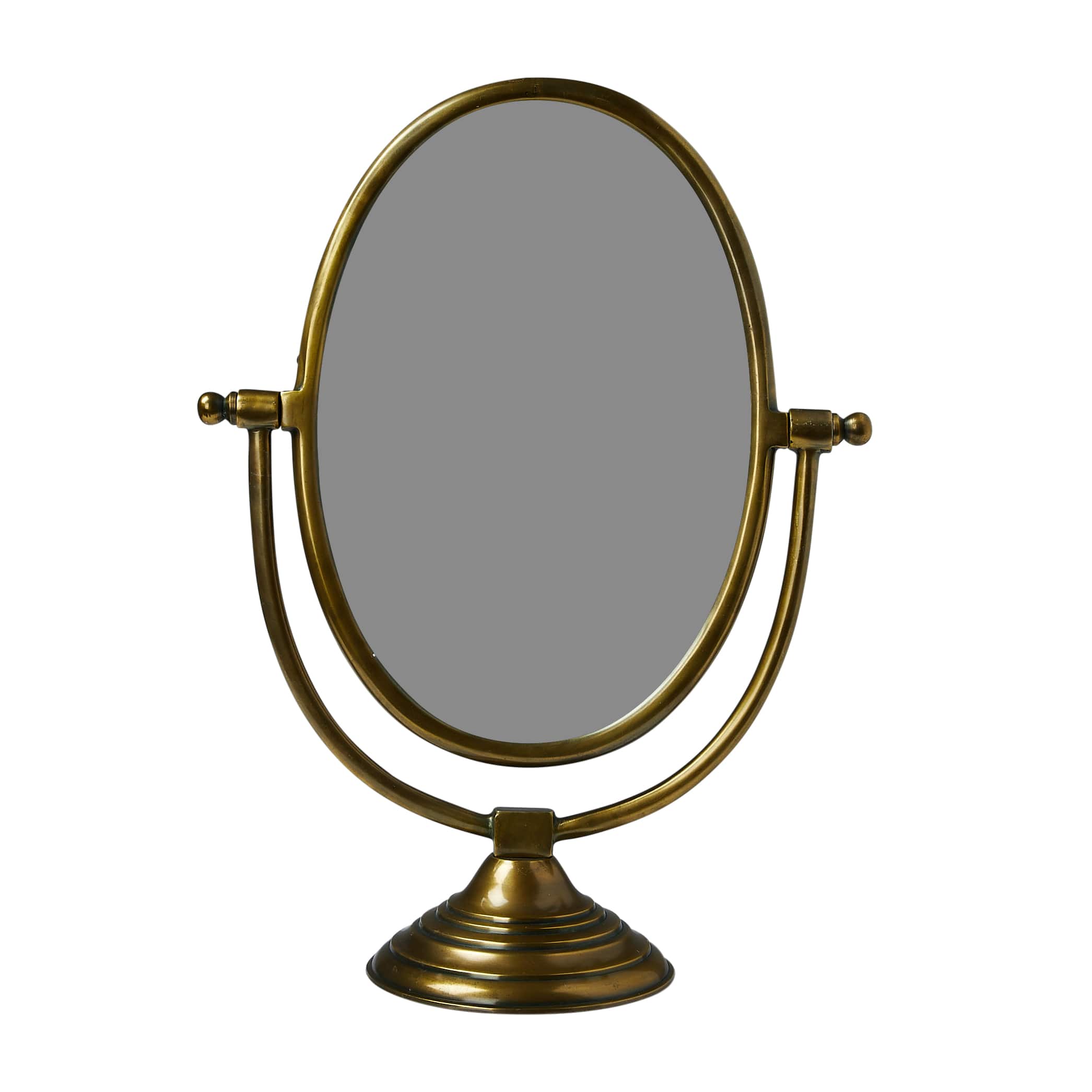 Hello Honey&#xAE; Brass Finish Framed Mirror on Swivel Stand