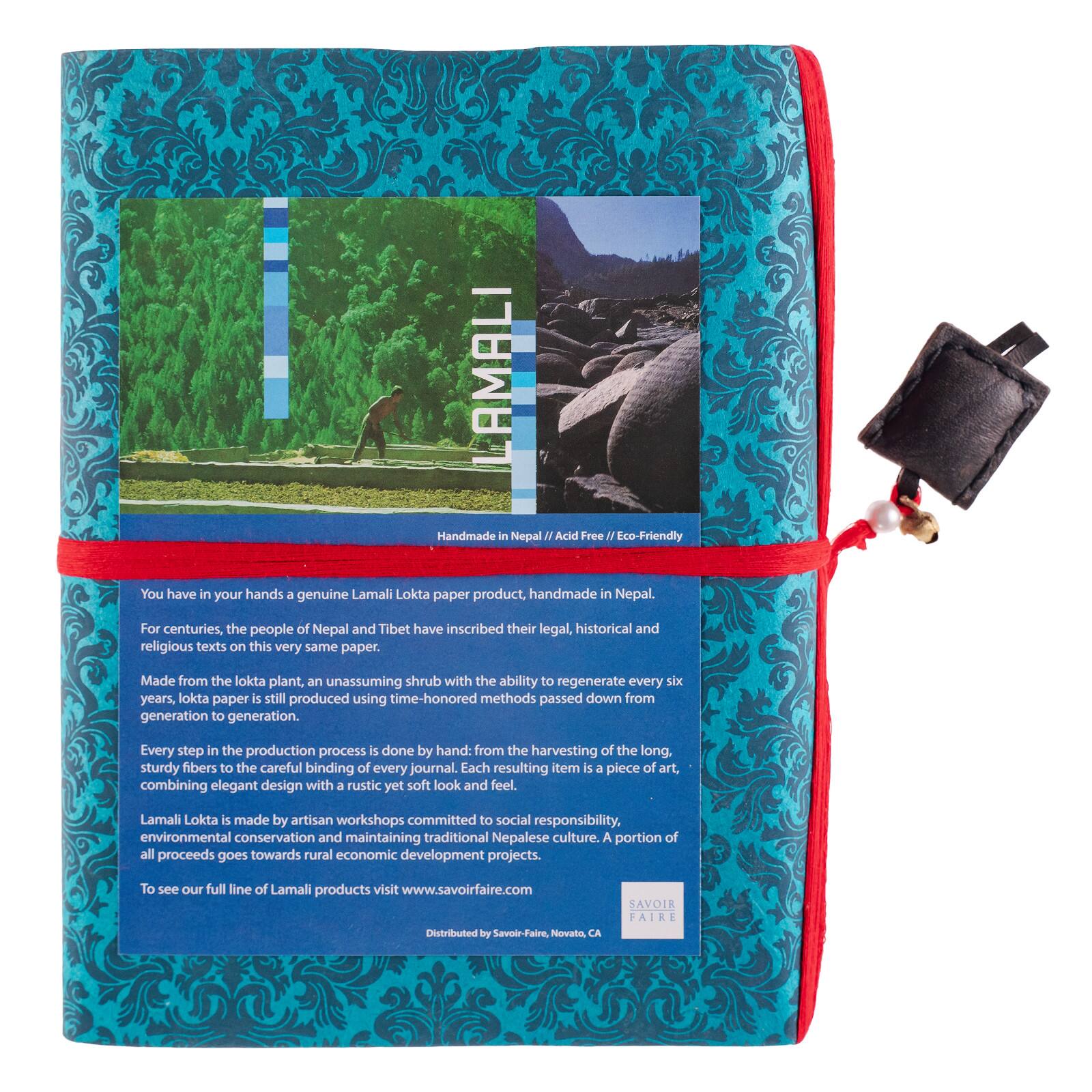 Lama Li Mixed Media Brocade Journal, 6" x 8"