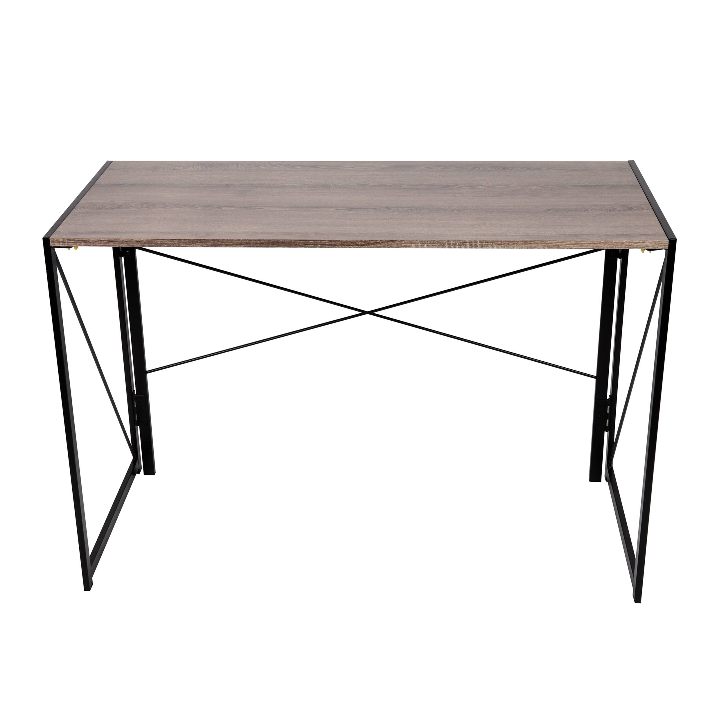 Mind Reader Black & Brown Collapsible Rustic Desk