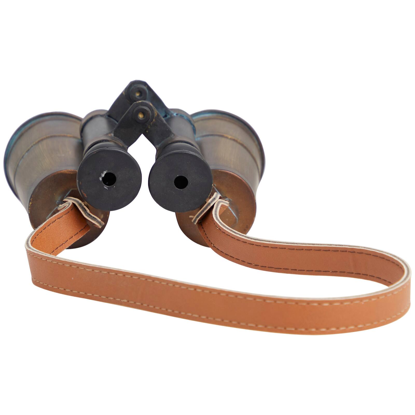 7" Copper Metal Antique Binoculars