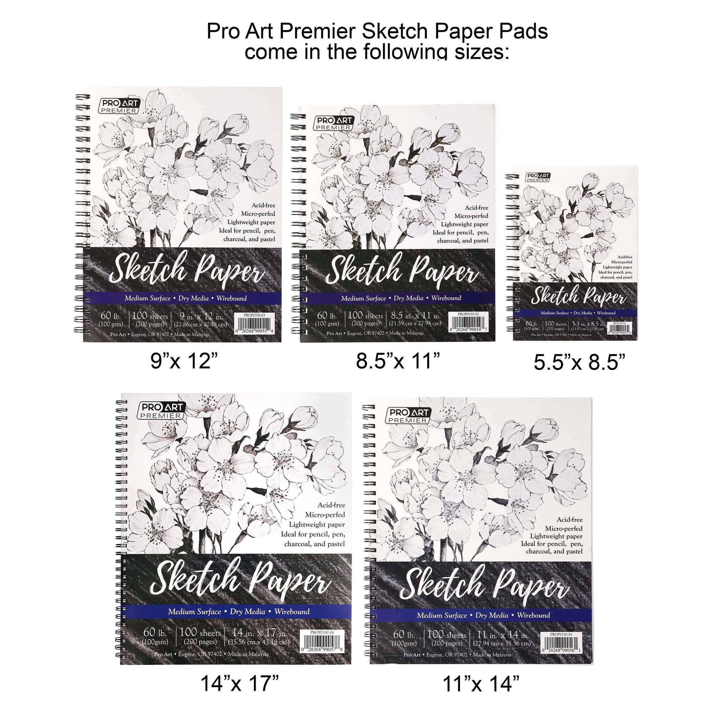 Pro Art® Premium Wire-Bound Sketch Paper Pad