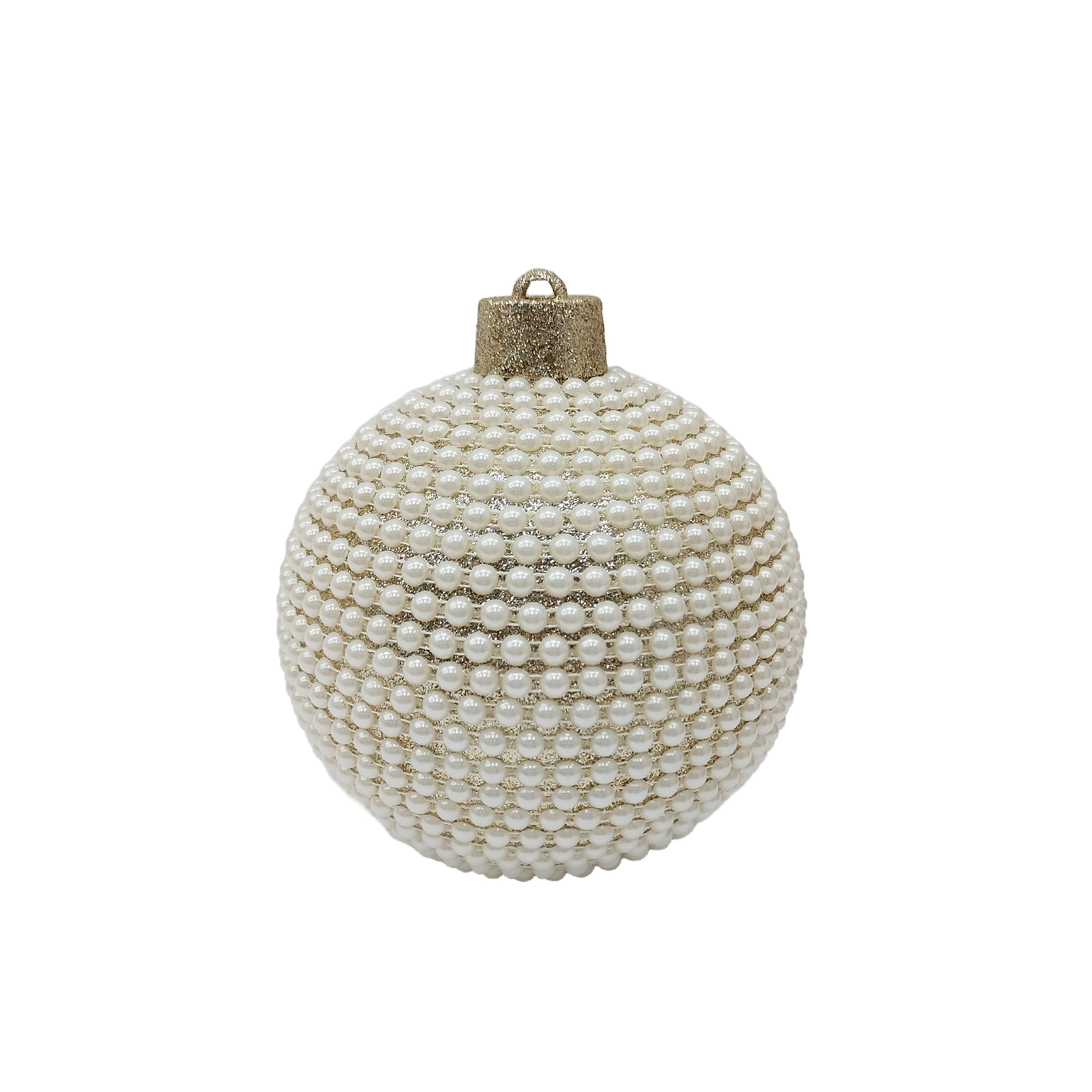 9&#x22; White &#x26; Gold Pearl Ball Ornament Tabletop D&#xE9;cor by Ashland&#xAE;