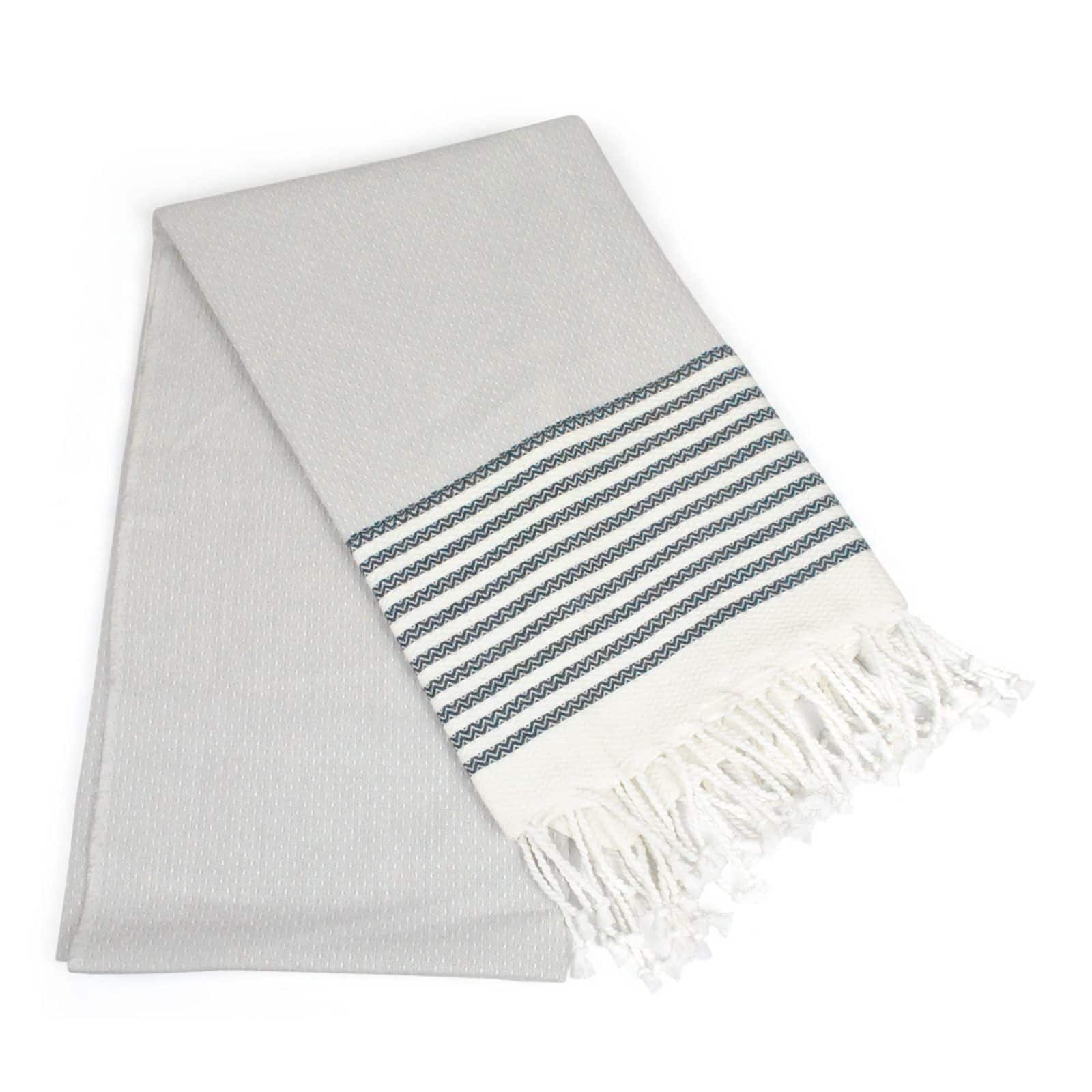 DII® Navy Stitched Stripe Fouta Towel