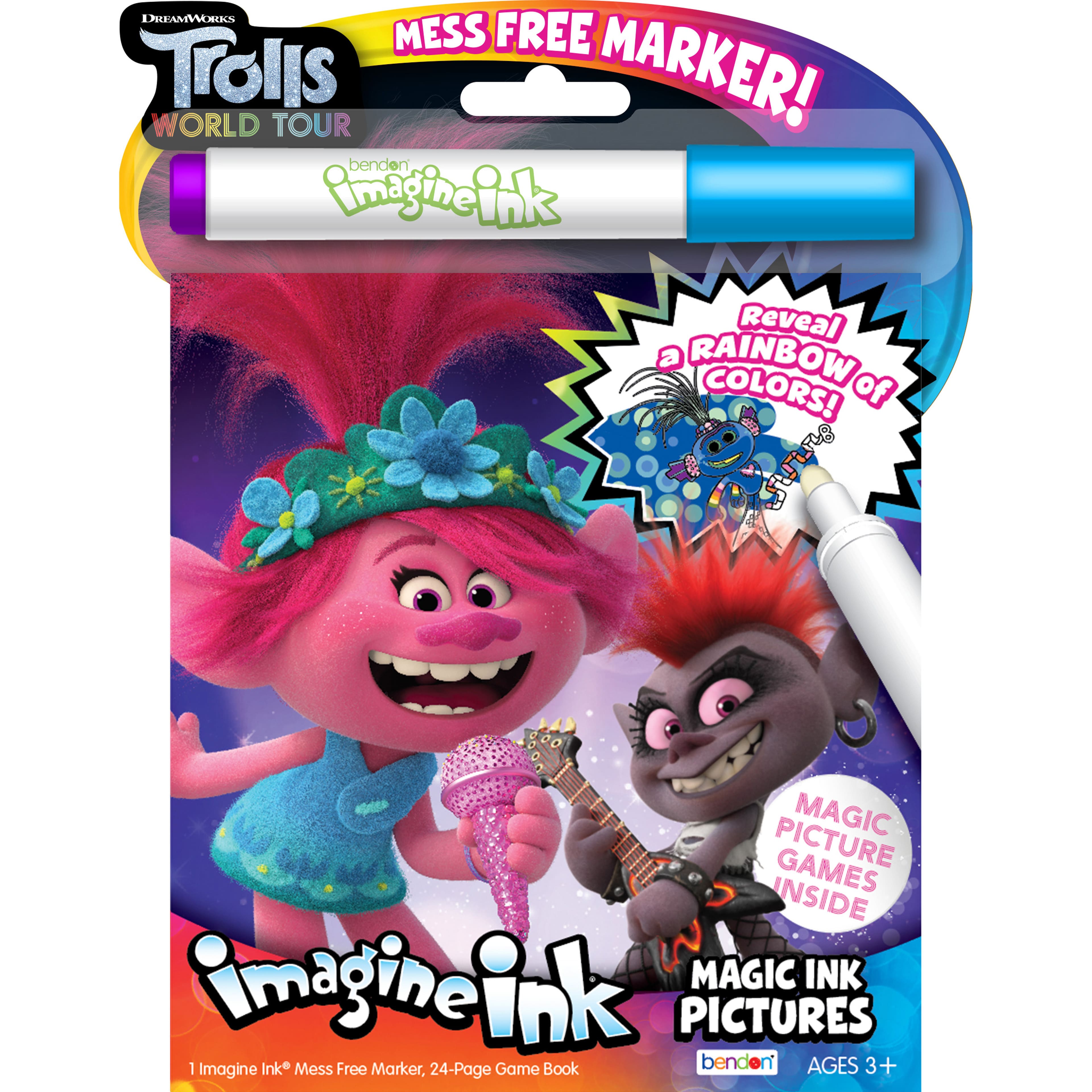 Imagine Ink&#xAE; Trolls World Tour Magic Ink Pictures Game &#x26; Activity Book
