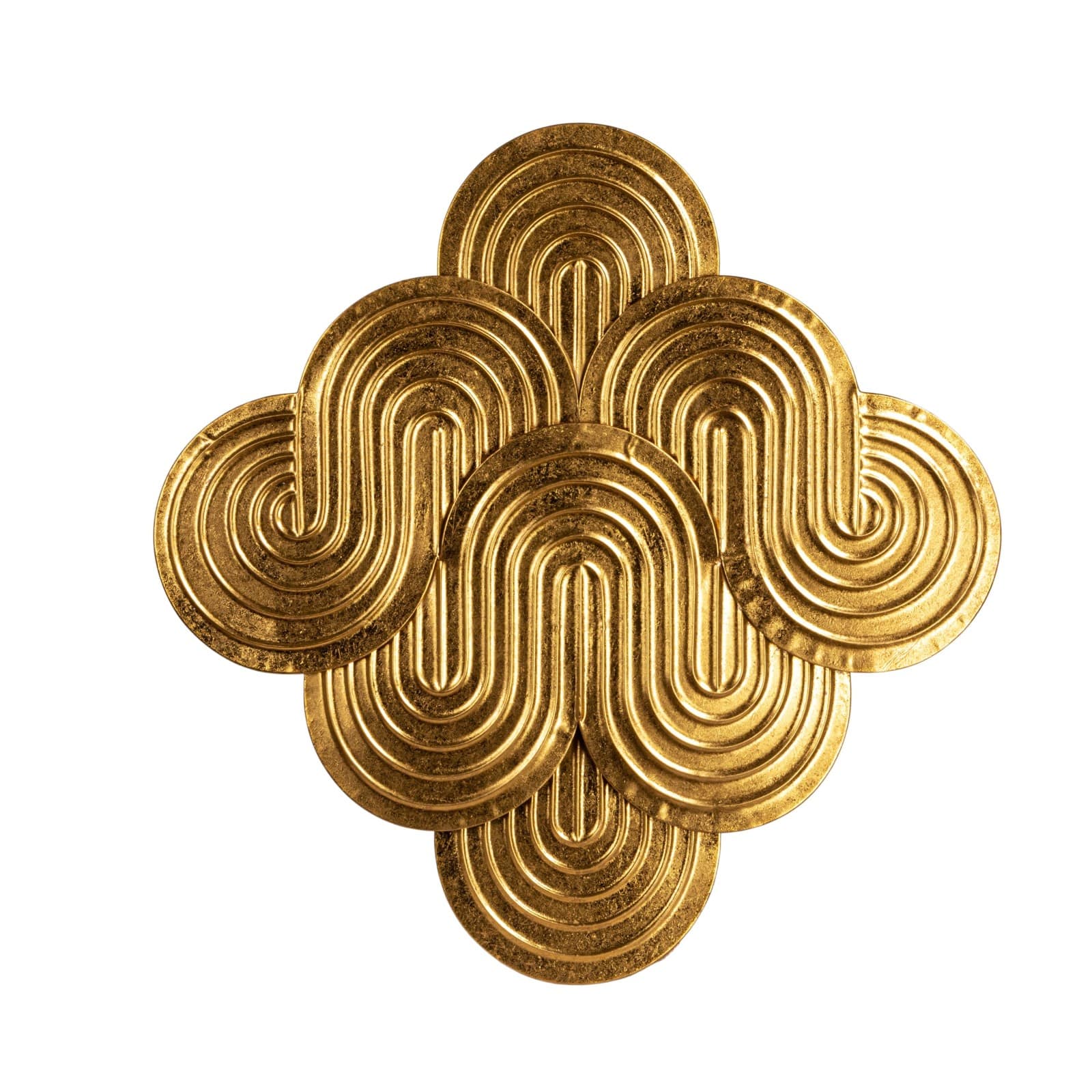 Hello Honey&#xAE; 31.25&#x22; Gold Decorative Waves Metal Wall Art