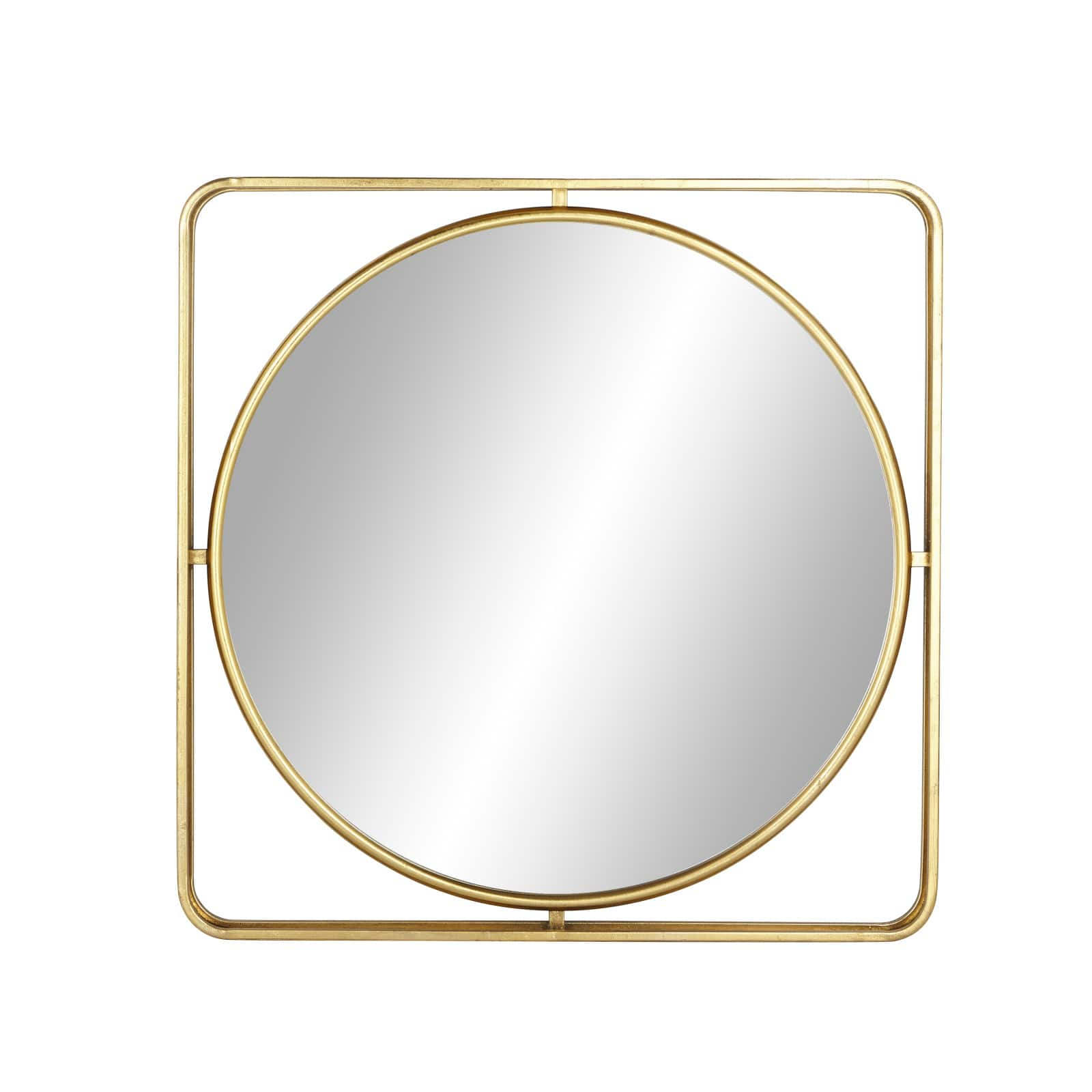 Gold Contemporary Metal Wall Mirror, 34