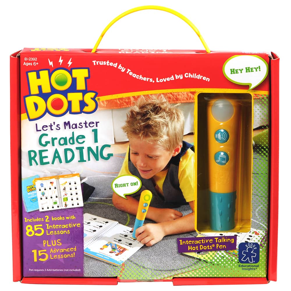 Educational Insights Hot Dots Jr. Let&#x27;s Master Grade 1 Reading Set with Hot Dots Pen