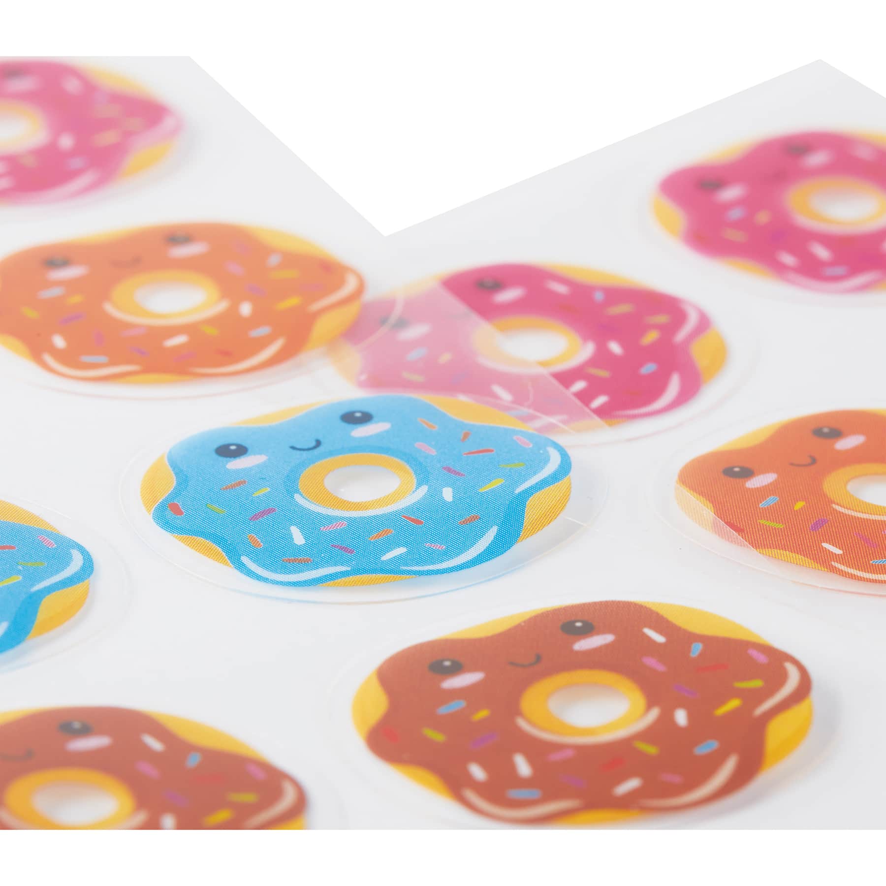 Ooly Stickiville Clear Happy Donuts Skinny Sticker Sheet, 2ct.