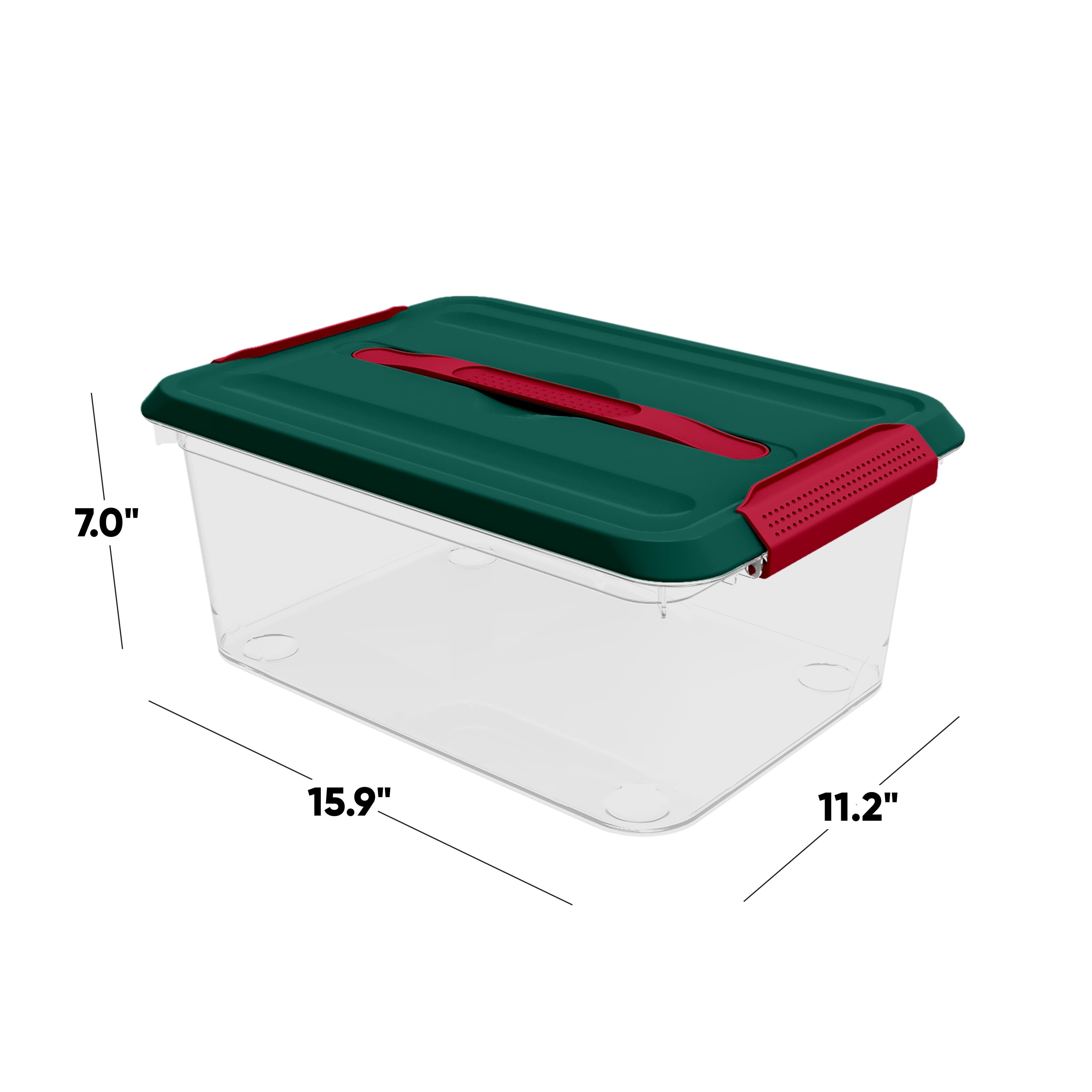 16&#x22; x 11.25&#x22; x 7&#x22; Latching Plastic Storage Tote with Handle by Simply Tidy&#xAE;