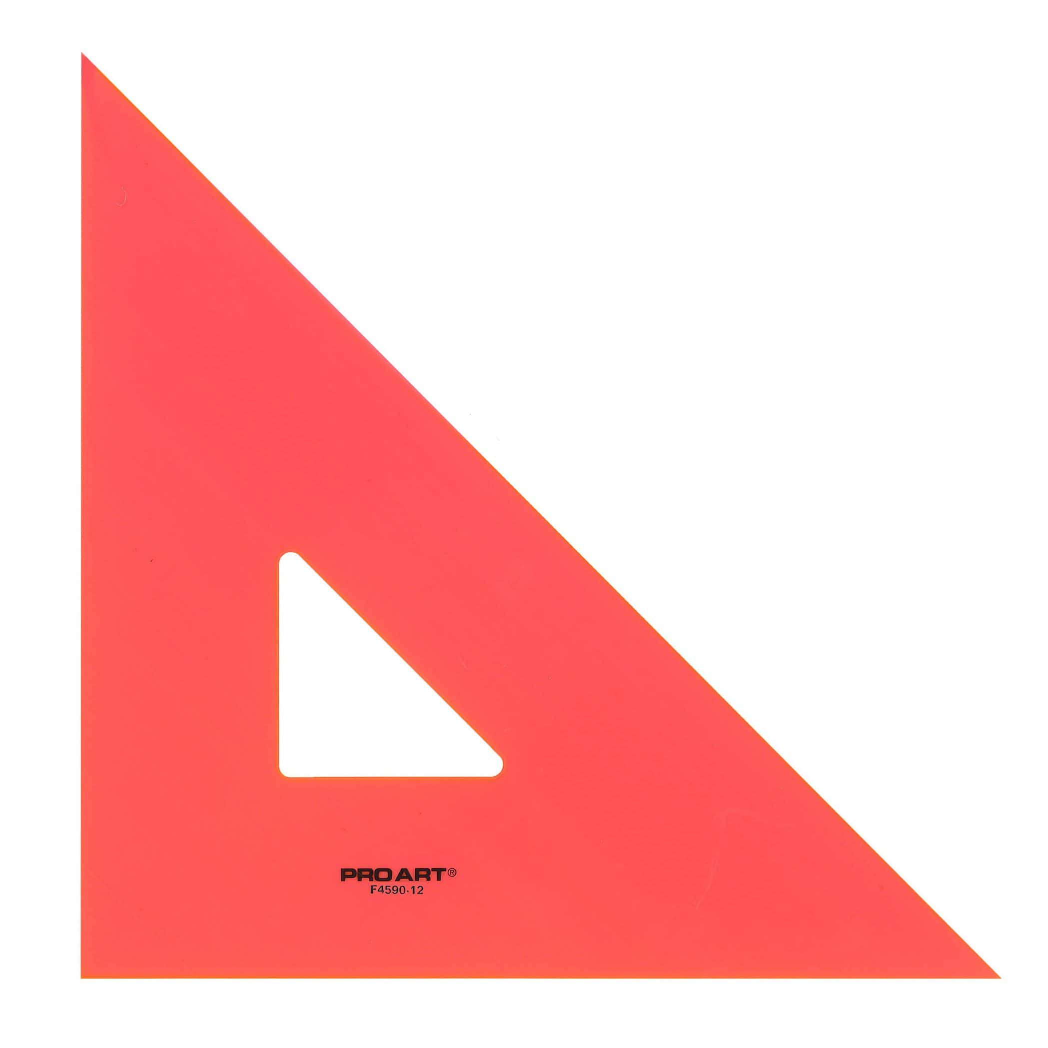 Pro Art&#xAE; 12&#x22; Fluorescent 45/90 Triangle With Finger Lift