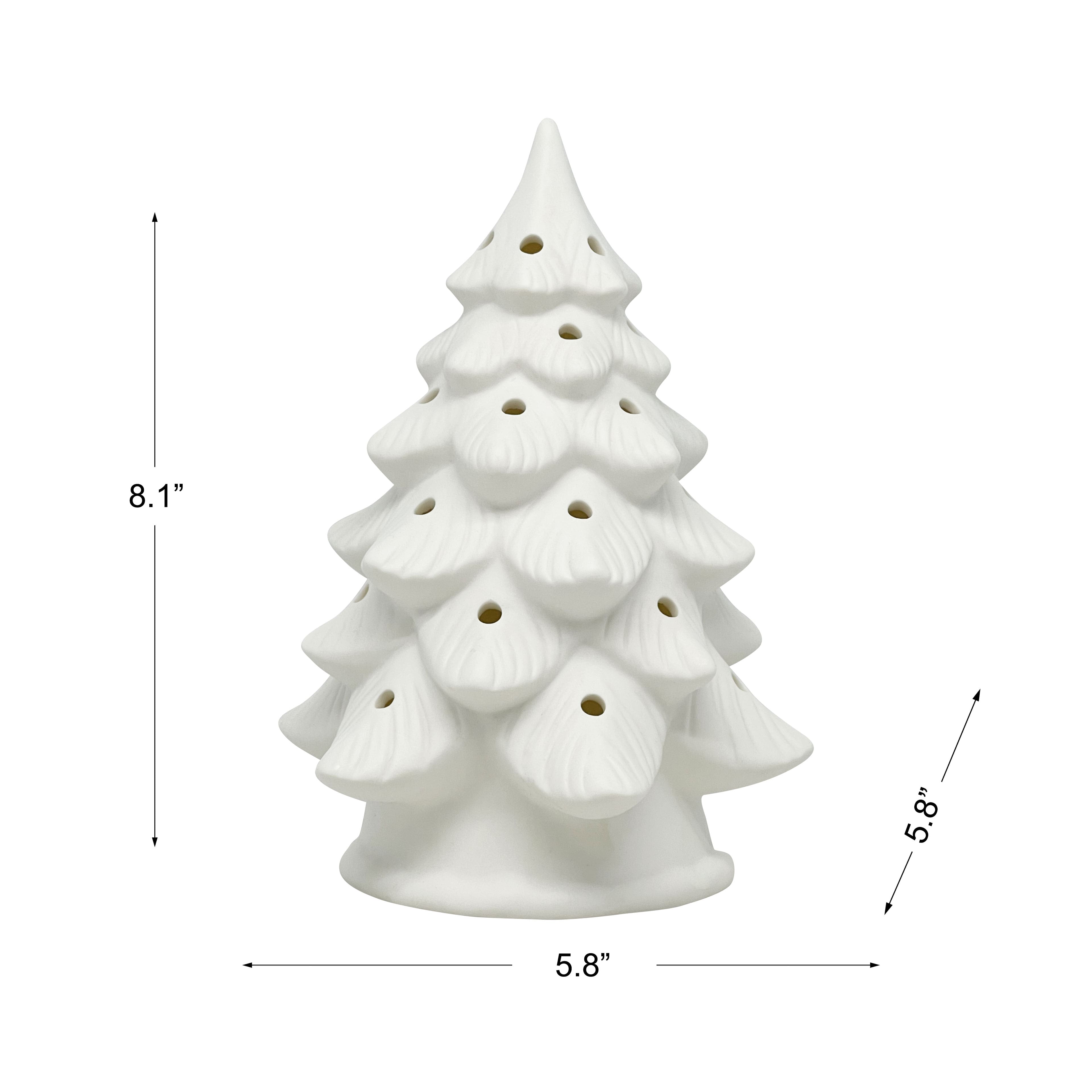 8&#x22; LED DIY Ceramic Christmas Tree D&#xE9;cor by Make Market&#xAE;