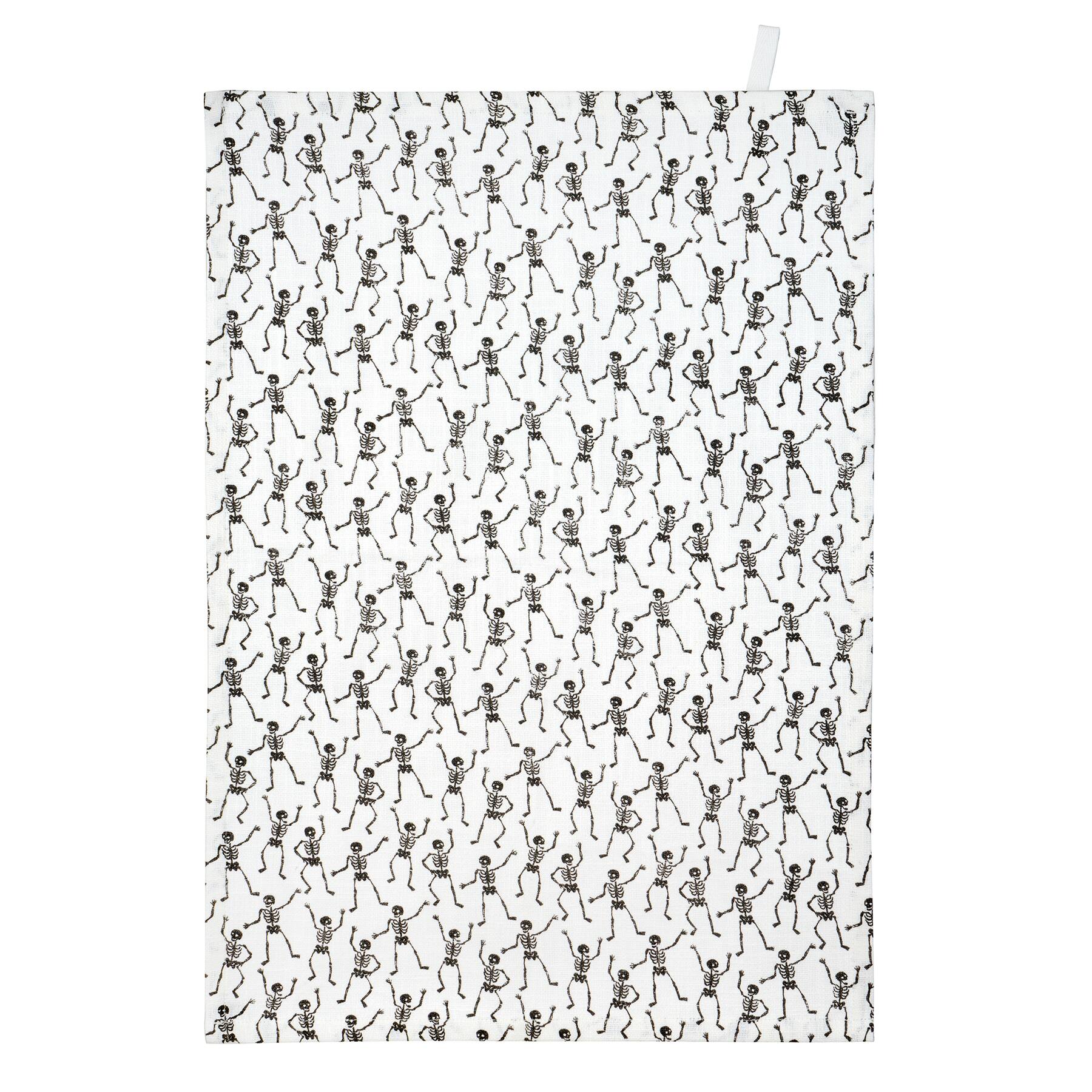 Skeleton Print Tea Towel by Makery&#x2122;