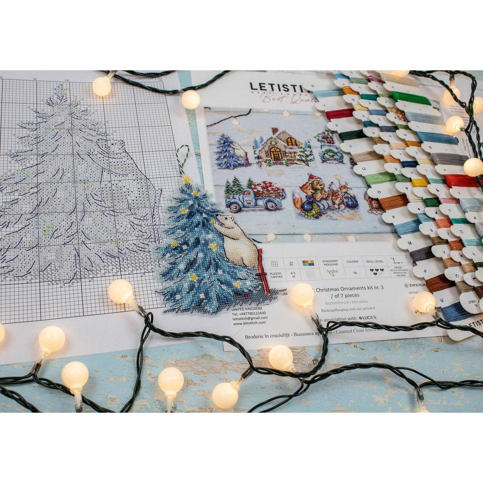 Letistitch Christmas Ornaments Counted Cross Stitch Kit