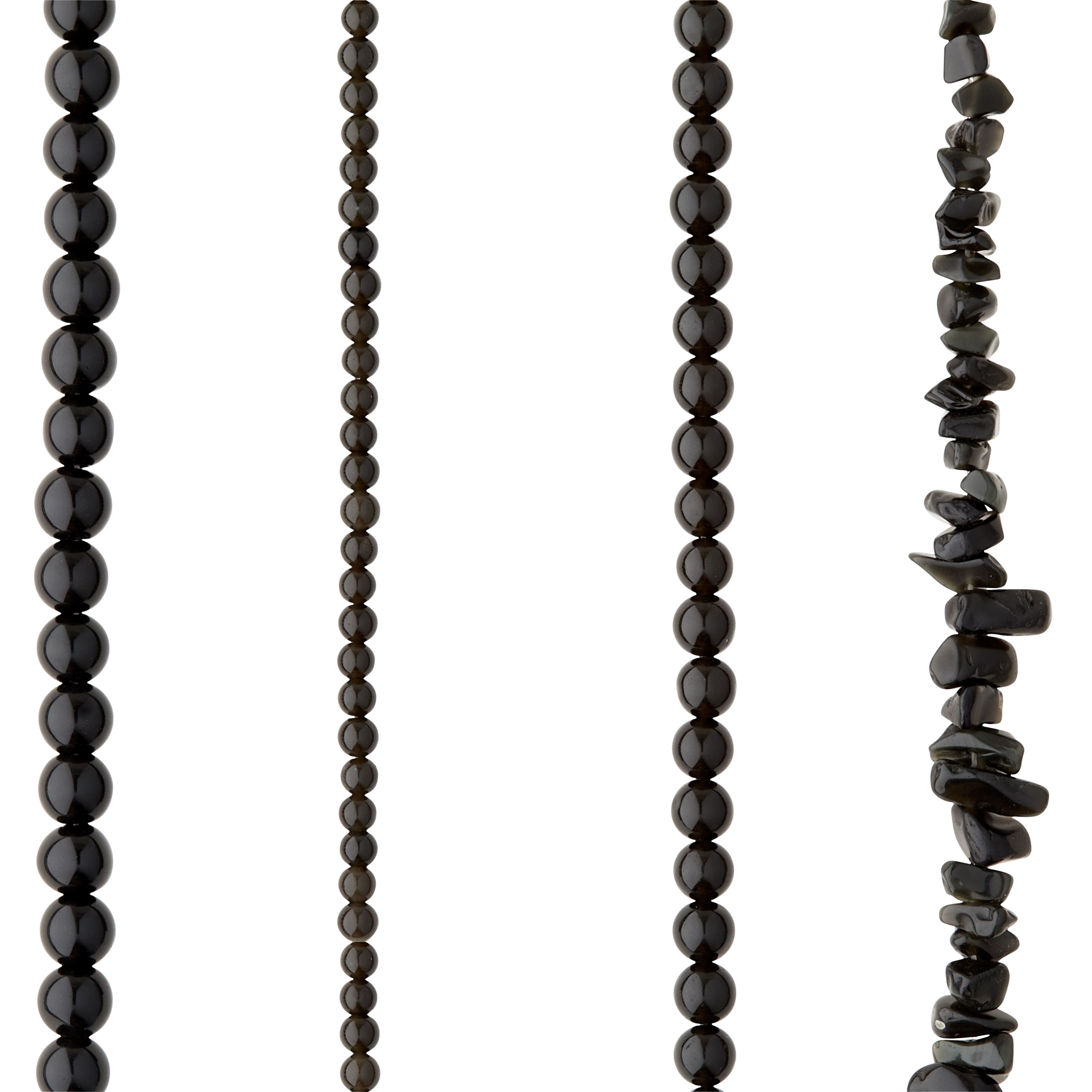 6 Pack: Black Obsidian Beads Value Pack by Bead Landing™