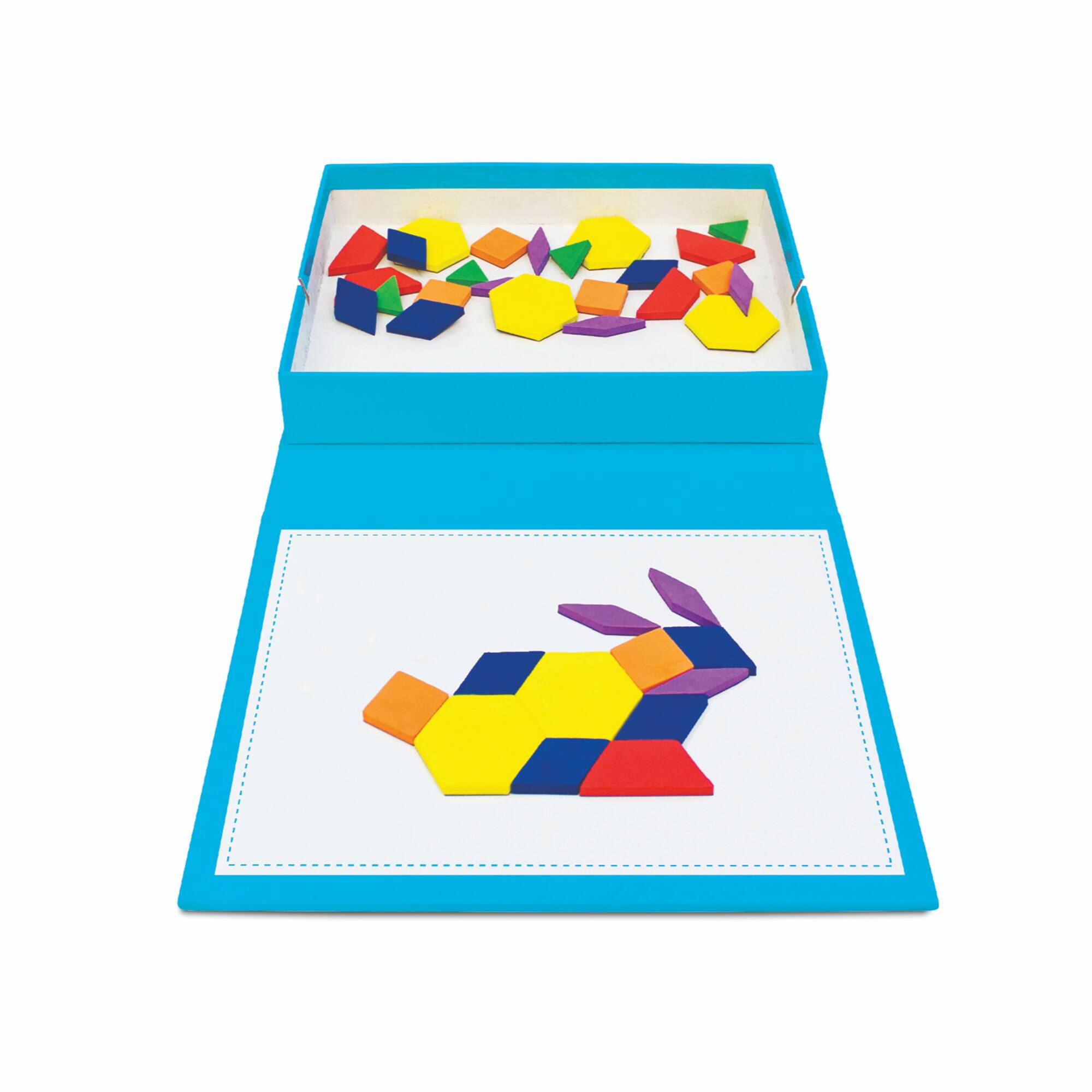 Junior Learning® Rainbow Pattern Blocks Magnetic Activities Learning Set