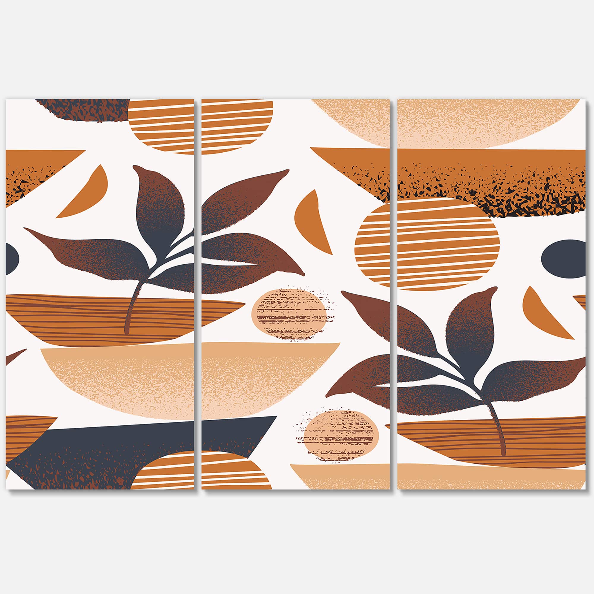 Designart - Tropical Leaf Silhouettes and Shapes I - Modern Canvas Wall Art Print
