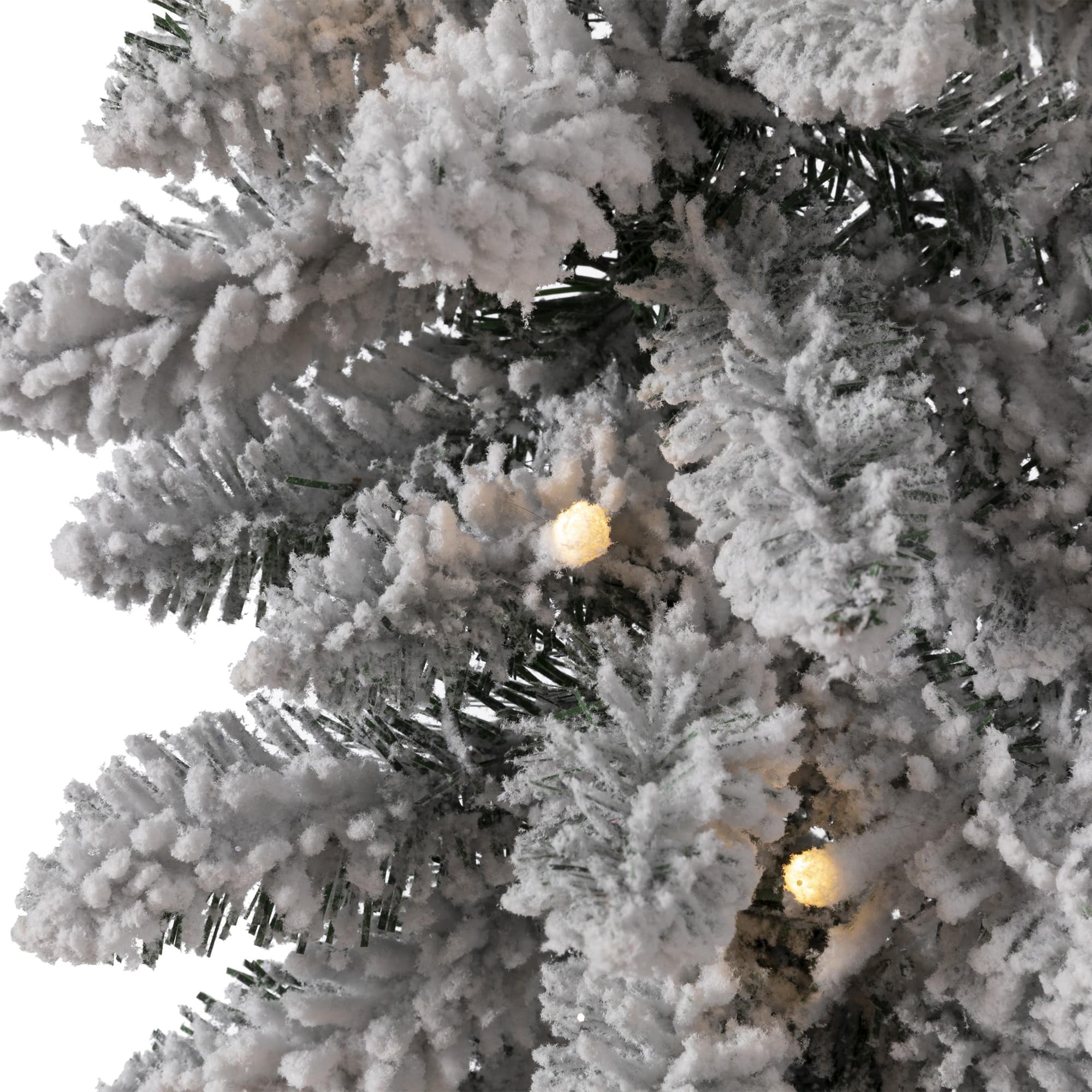 Glitzhome&#xAE; 9ft. LED Snow Flocked Christmas Garland