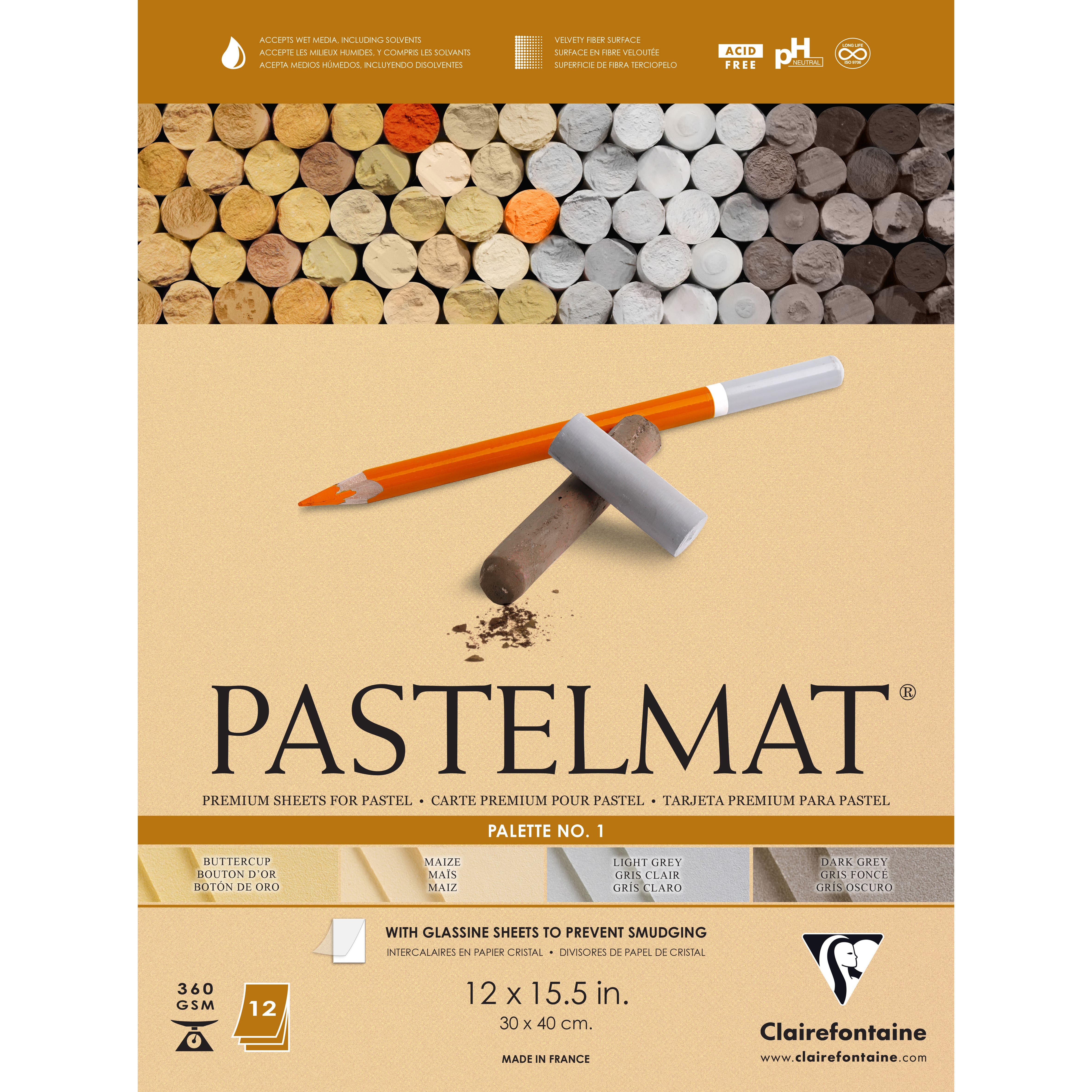 Clairefontaine Pastelmat Sheets, 50x70cm, 360g, Brown (5 Pack), 50 x 70 cm