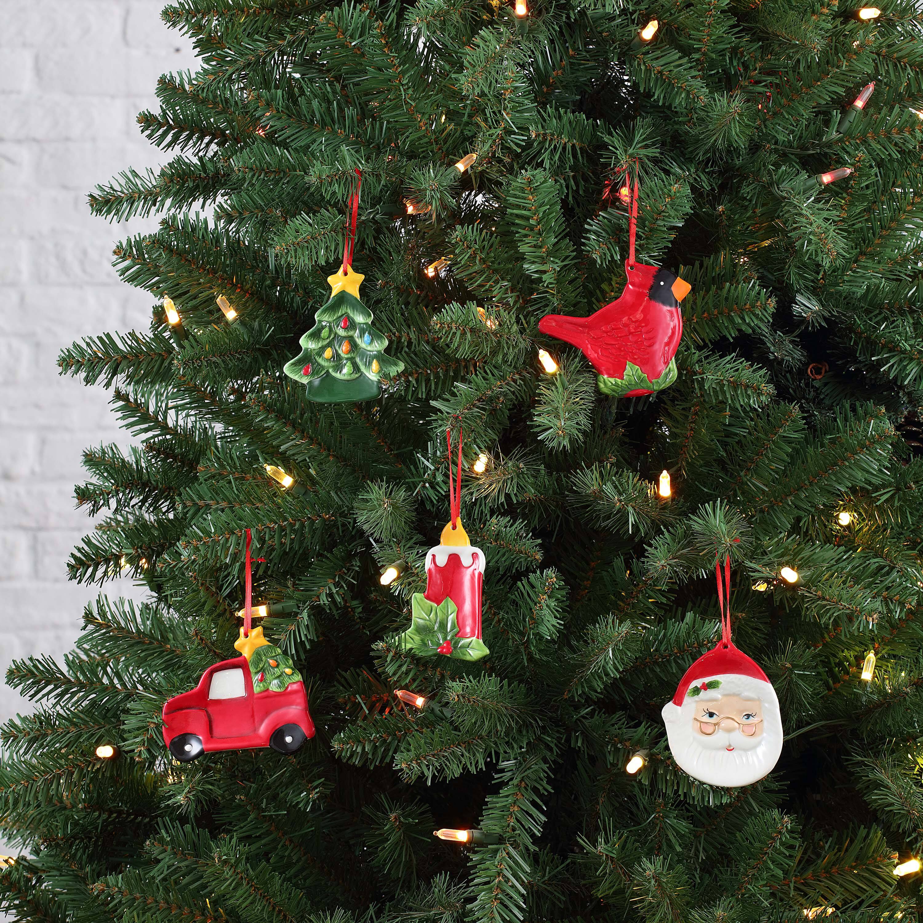 5ct. Ceramic Vintage Ornaments