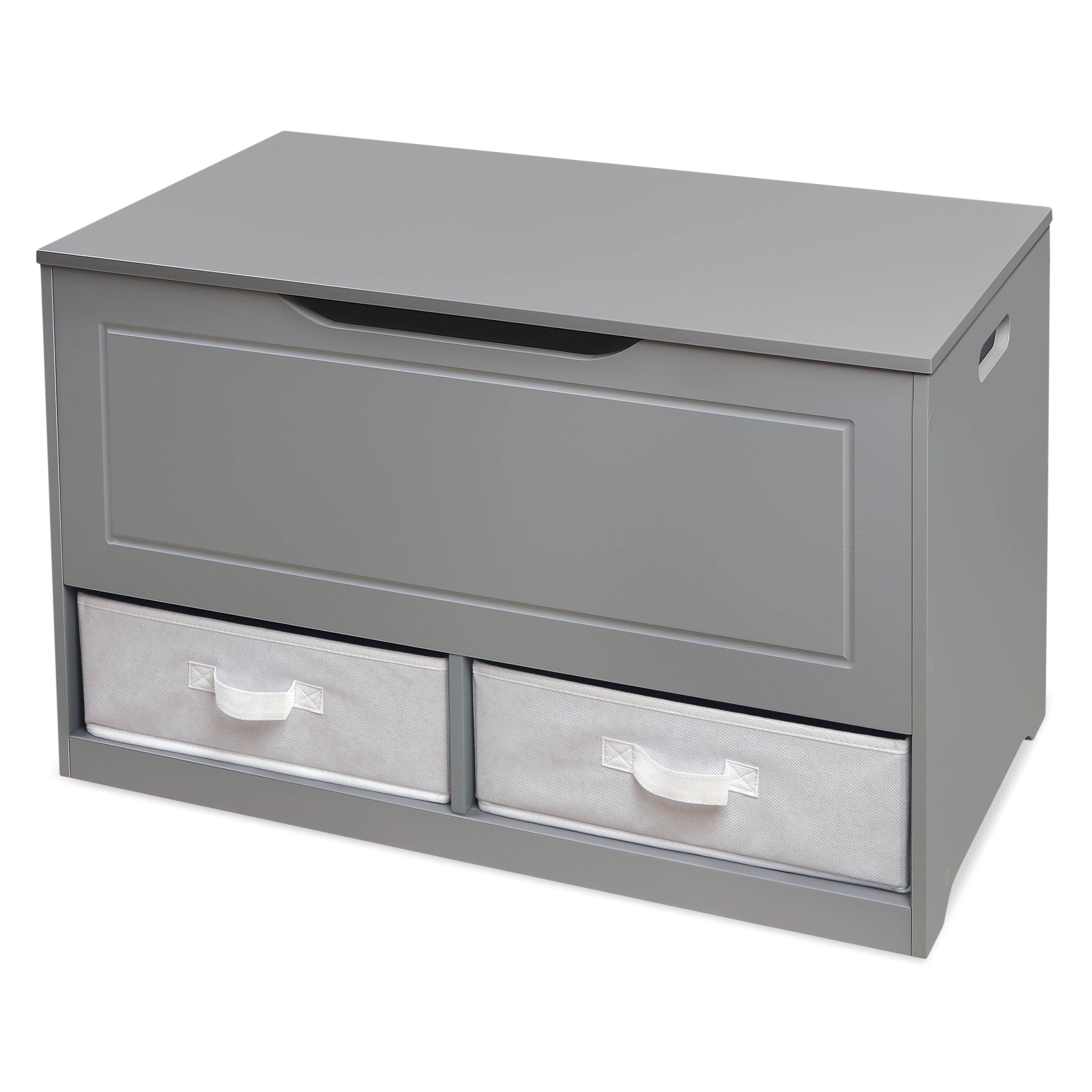 Badger Basket Gray Up & Down Toy & Storage Bench