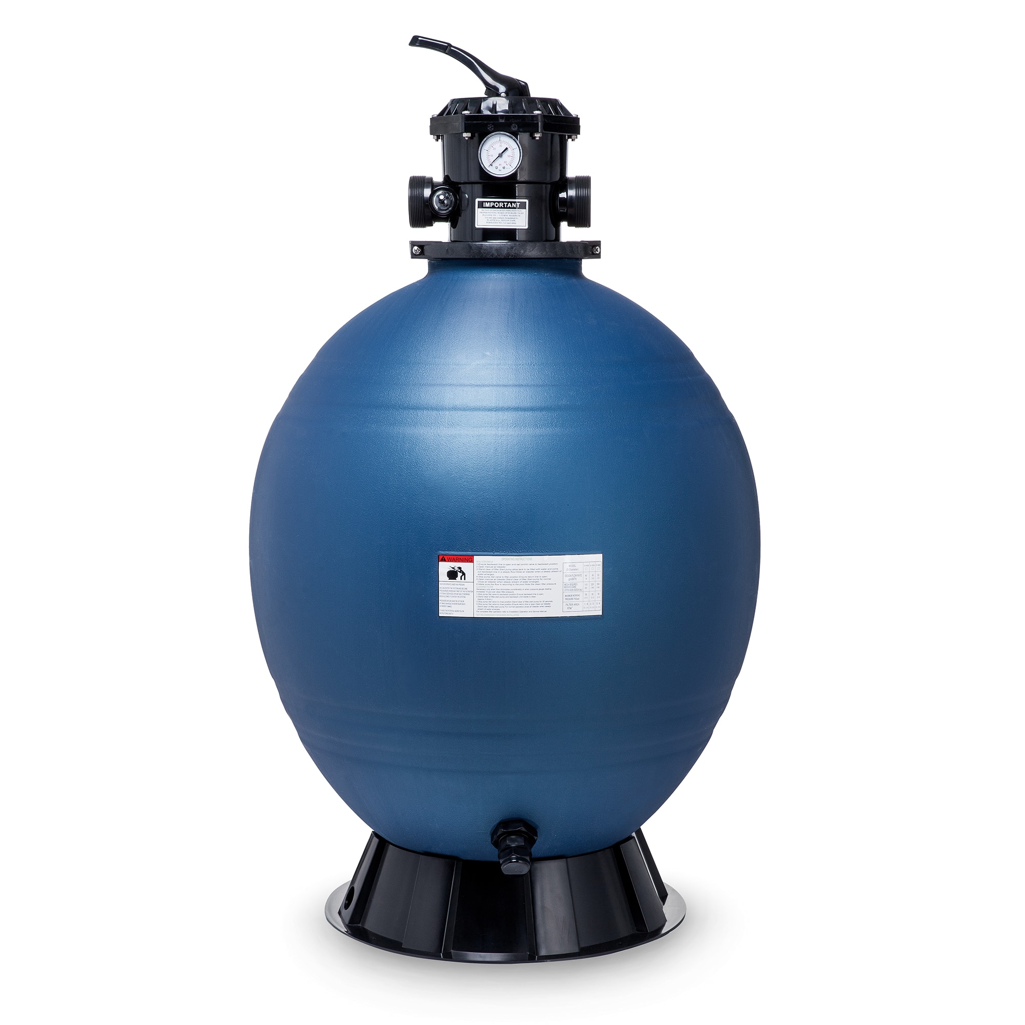 18" Top Mount Pool Sand Filter with 6-Way Valve