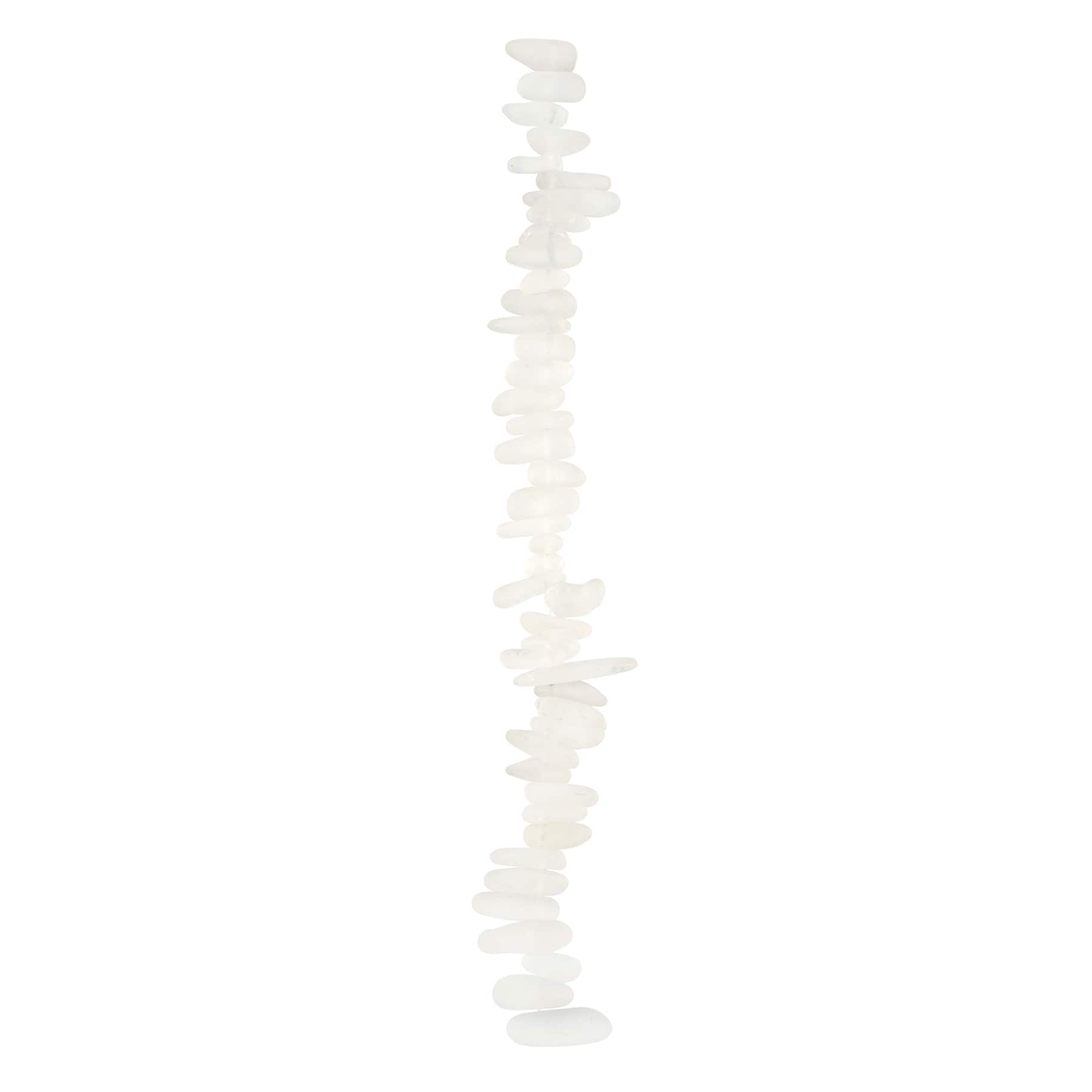 White Crackled Quartz Chip Beads by Bead Landing&#x2122;