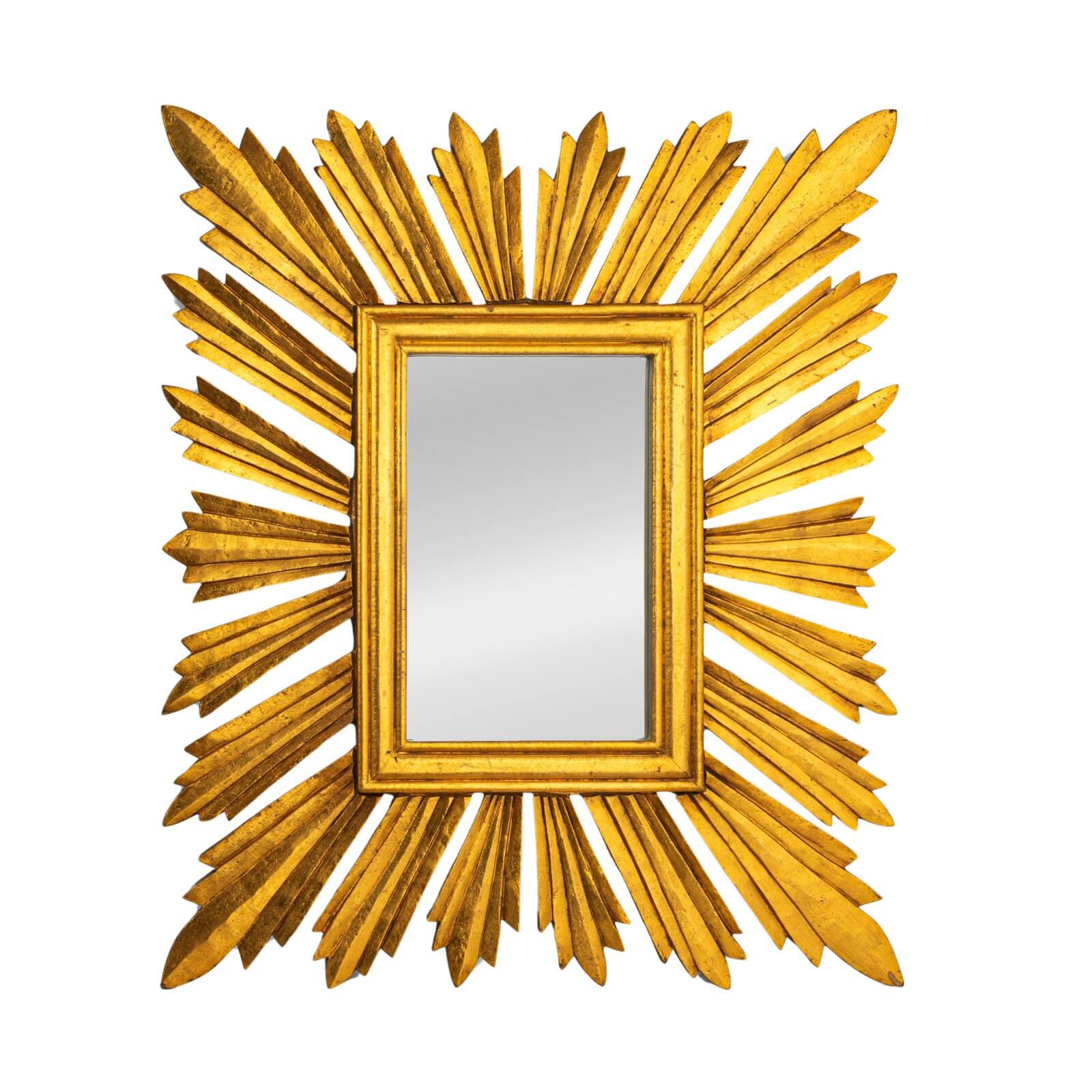 Hello Honey® 35.25" Gold Sunburst Rectangular Wall Mirror
