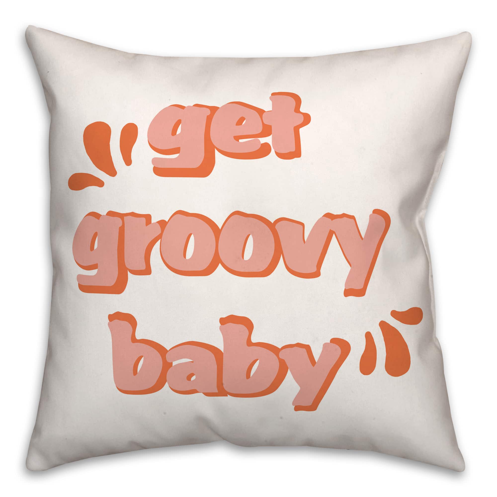 Get Groovy Baby Throw Pillow