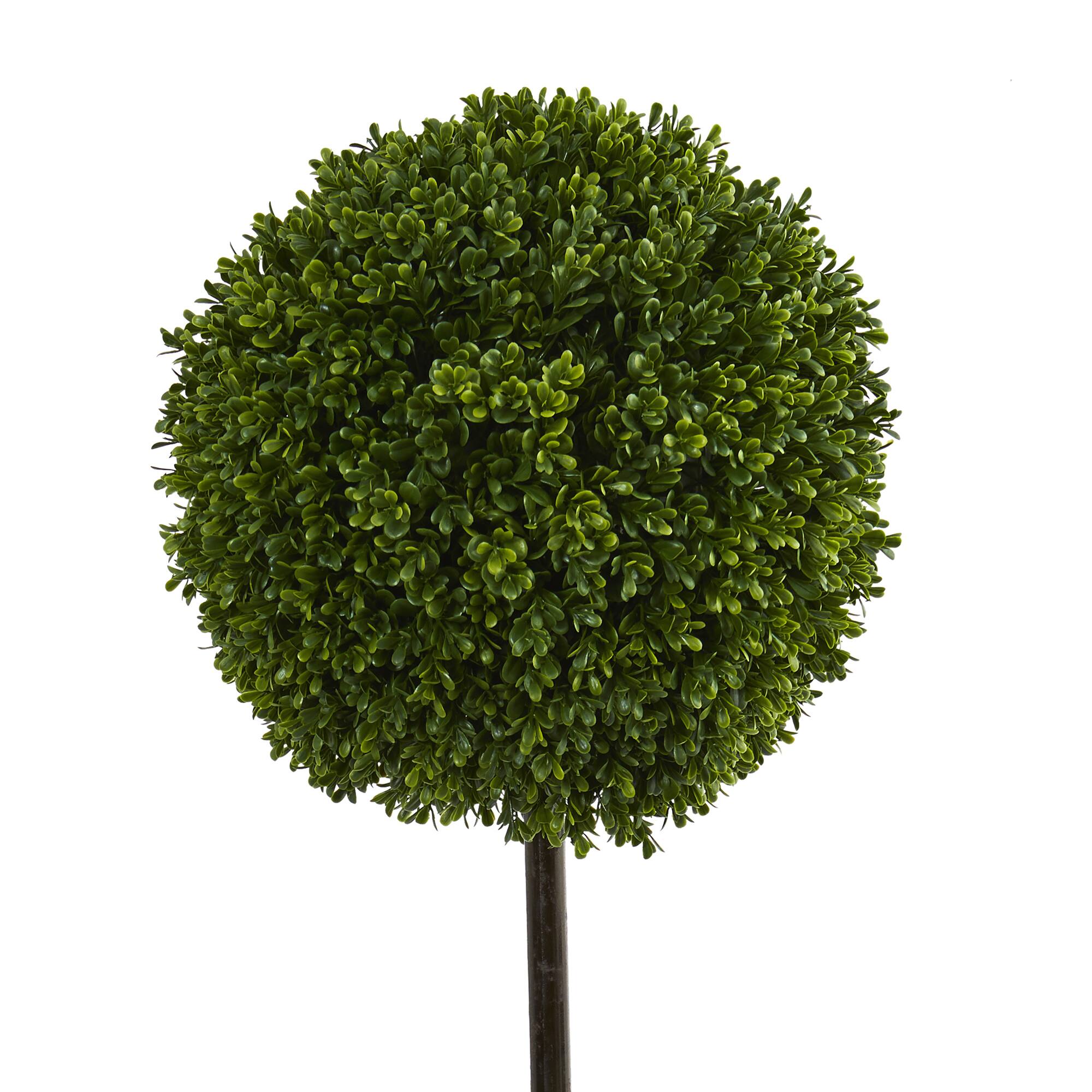 3.5ft. Boxwood Ball Topiary Tree in White Tower Planter