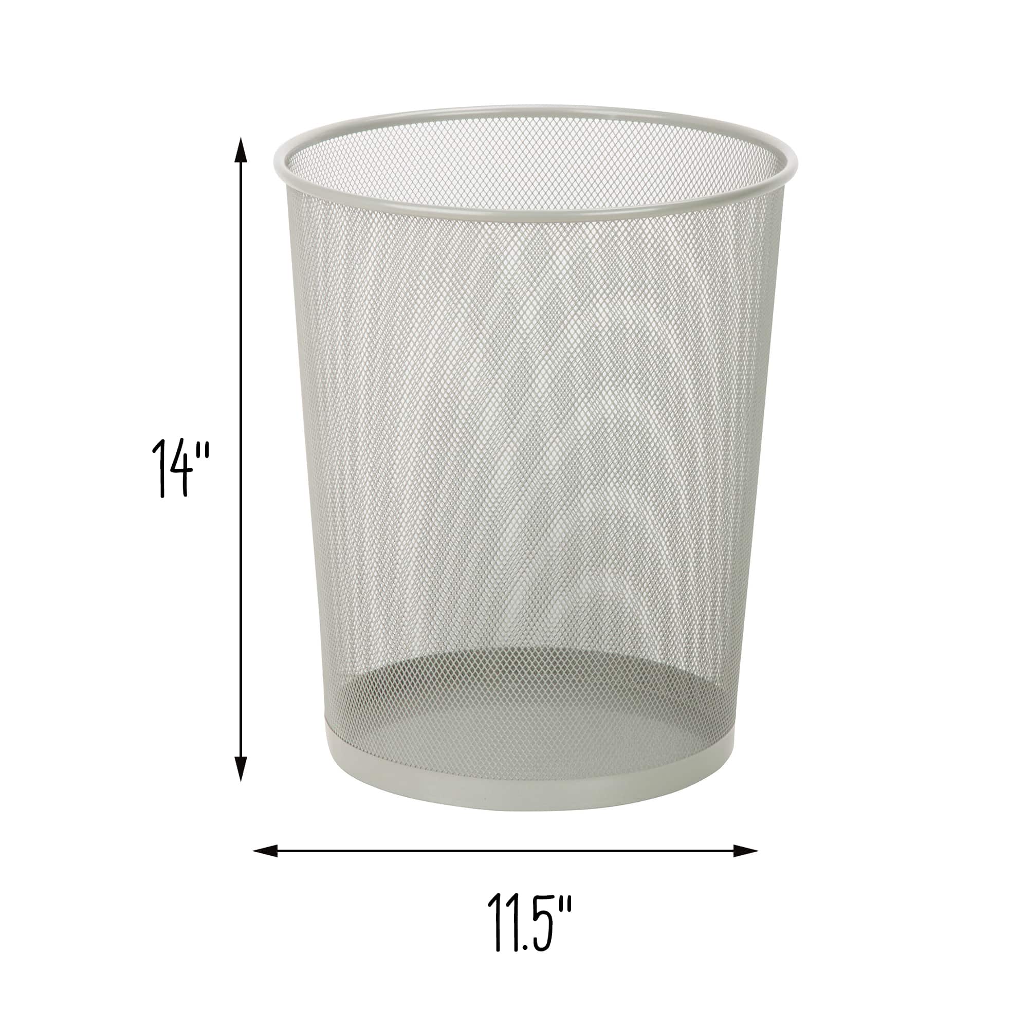 Honey Can Do Silver Metal Trash Cans, 2ct.