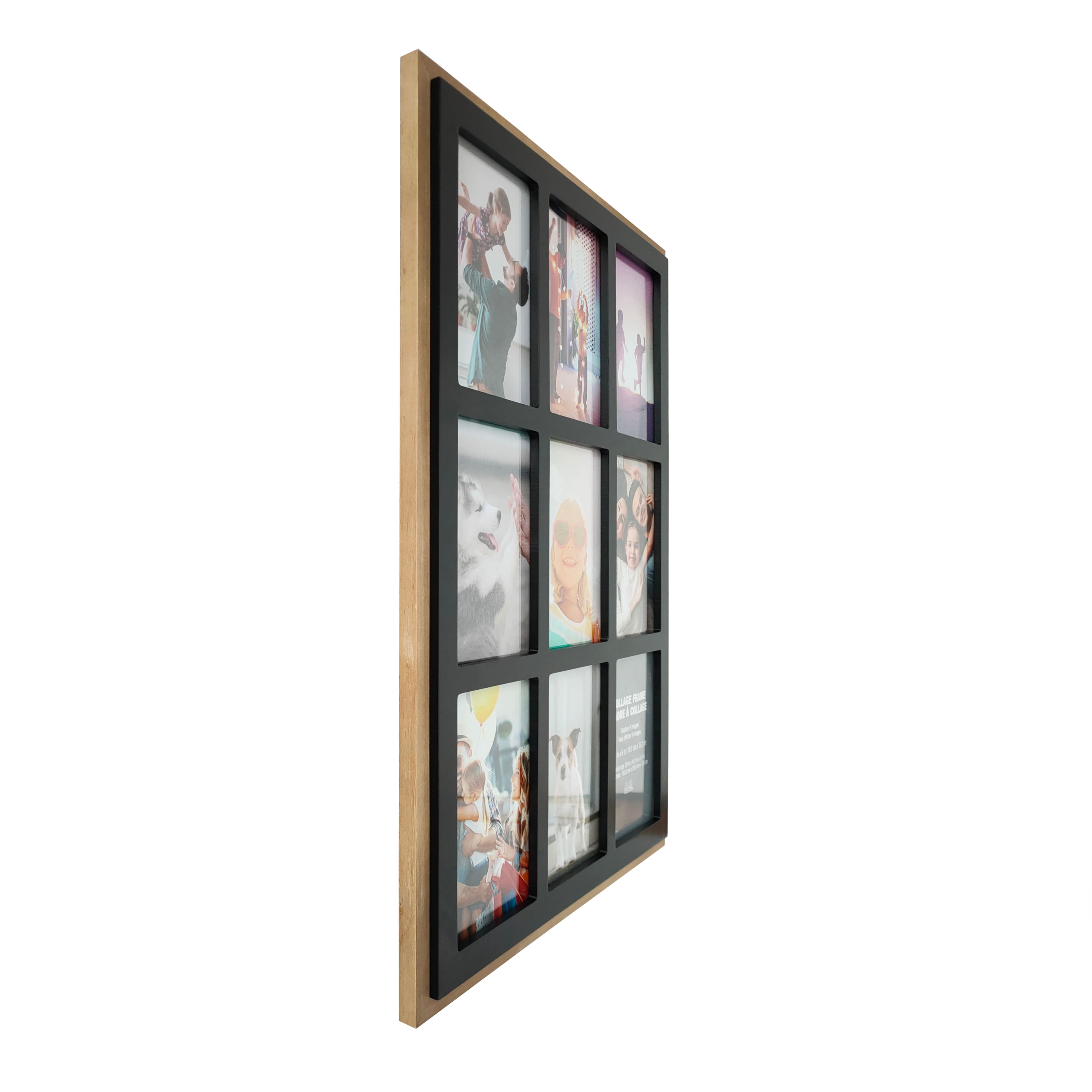 9 Opening 4" x 6" Black & Brown Collage Frame by Studio Décor®