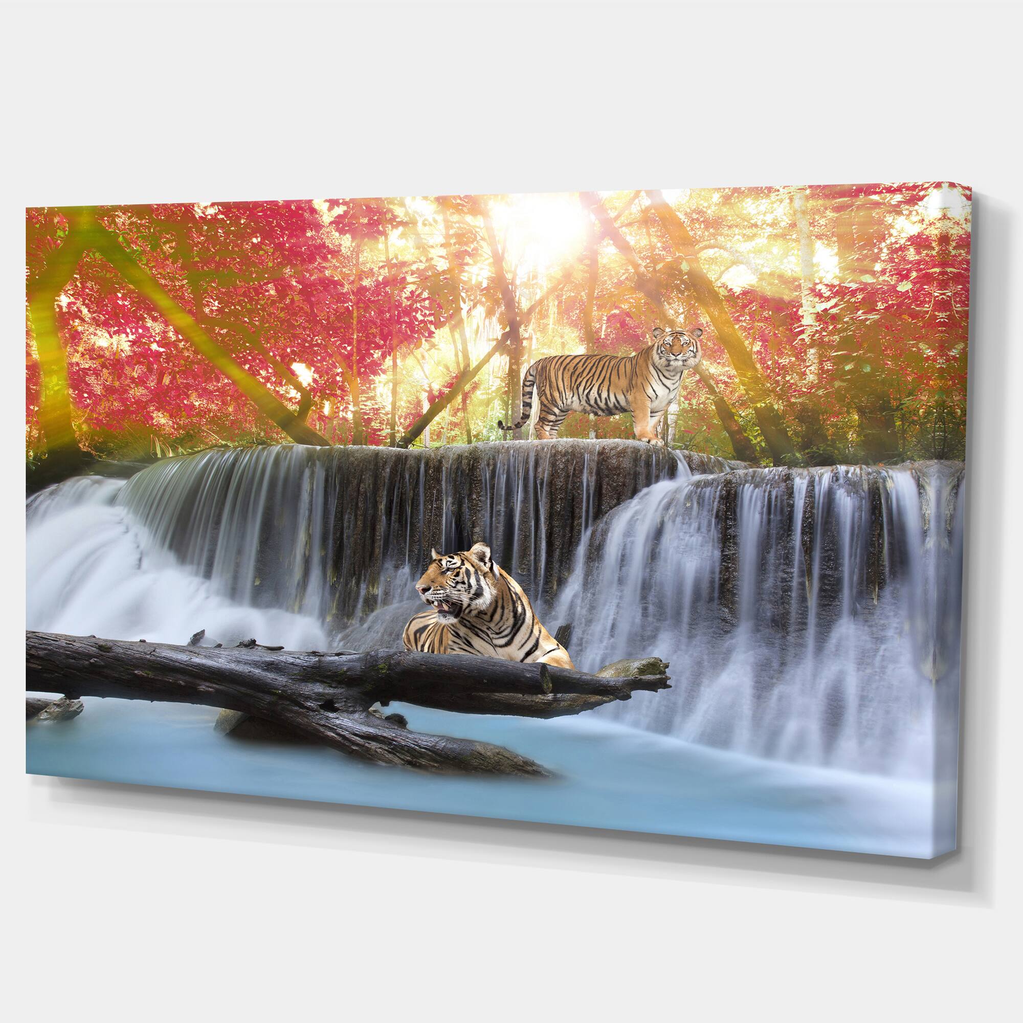 Designart - Tiger in the Jungle - Photography Canvas Art Print