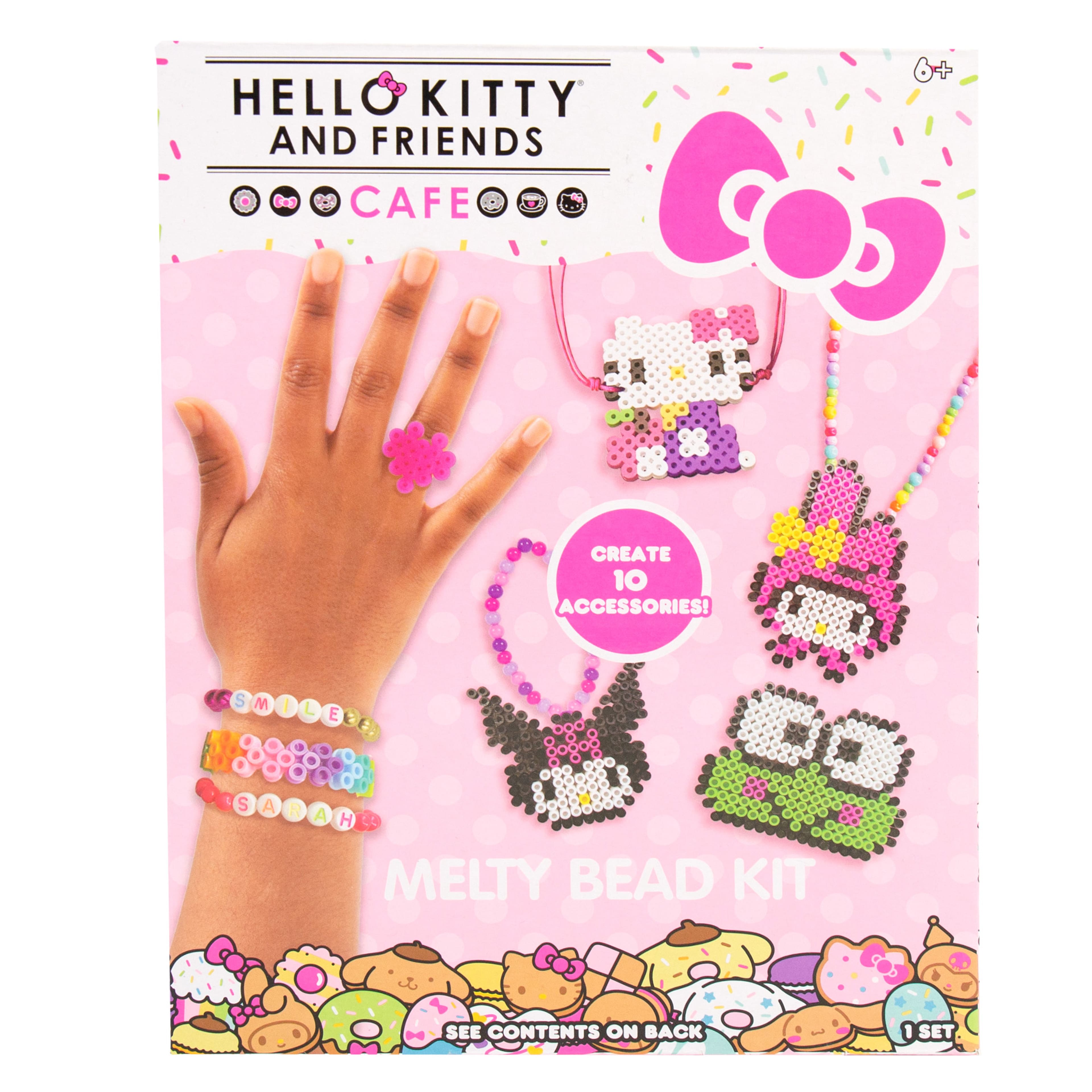 Acrylic Hello Kitty Beads, Assorted 50 Gr Pack, Approx 55 Beads