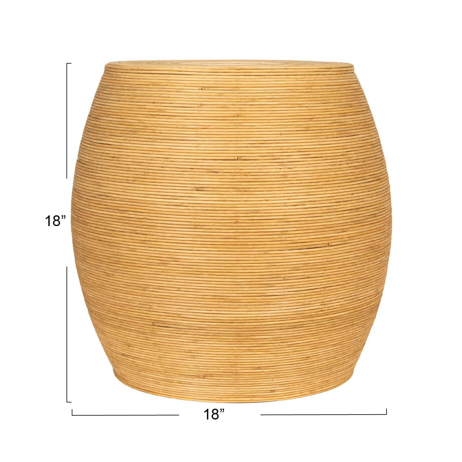 Small Rattan Round Accent Table