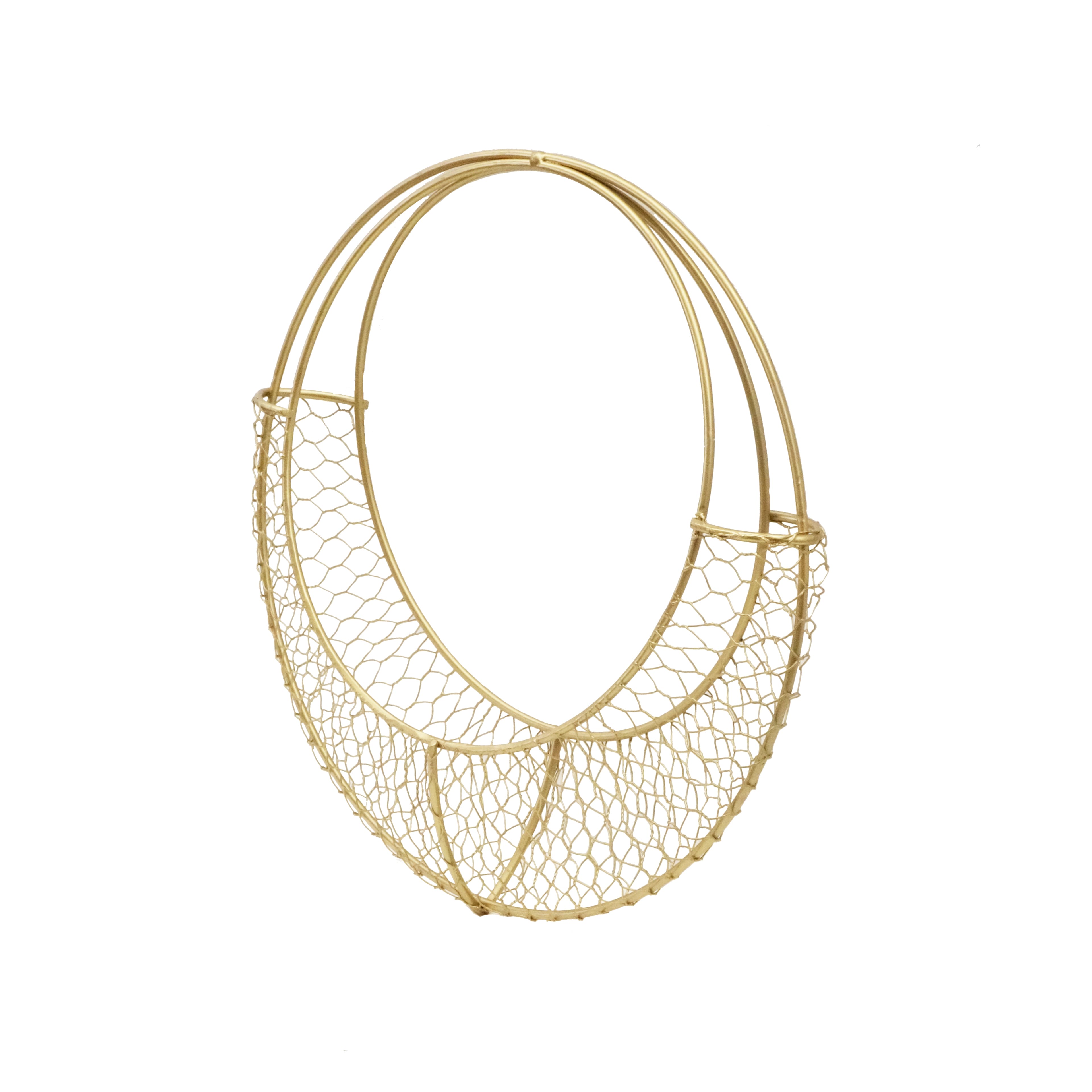 11&#x22; Gold Wire Basket Wreath Form by Ashland&#xAE;
