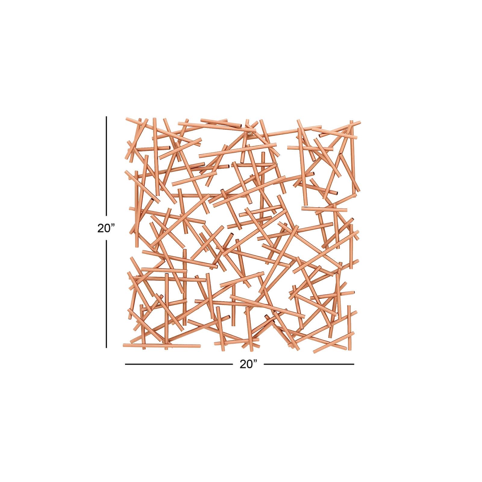 20" Copper Metal Contemporary Abstract Wall Décor Set