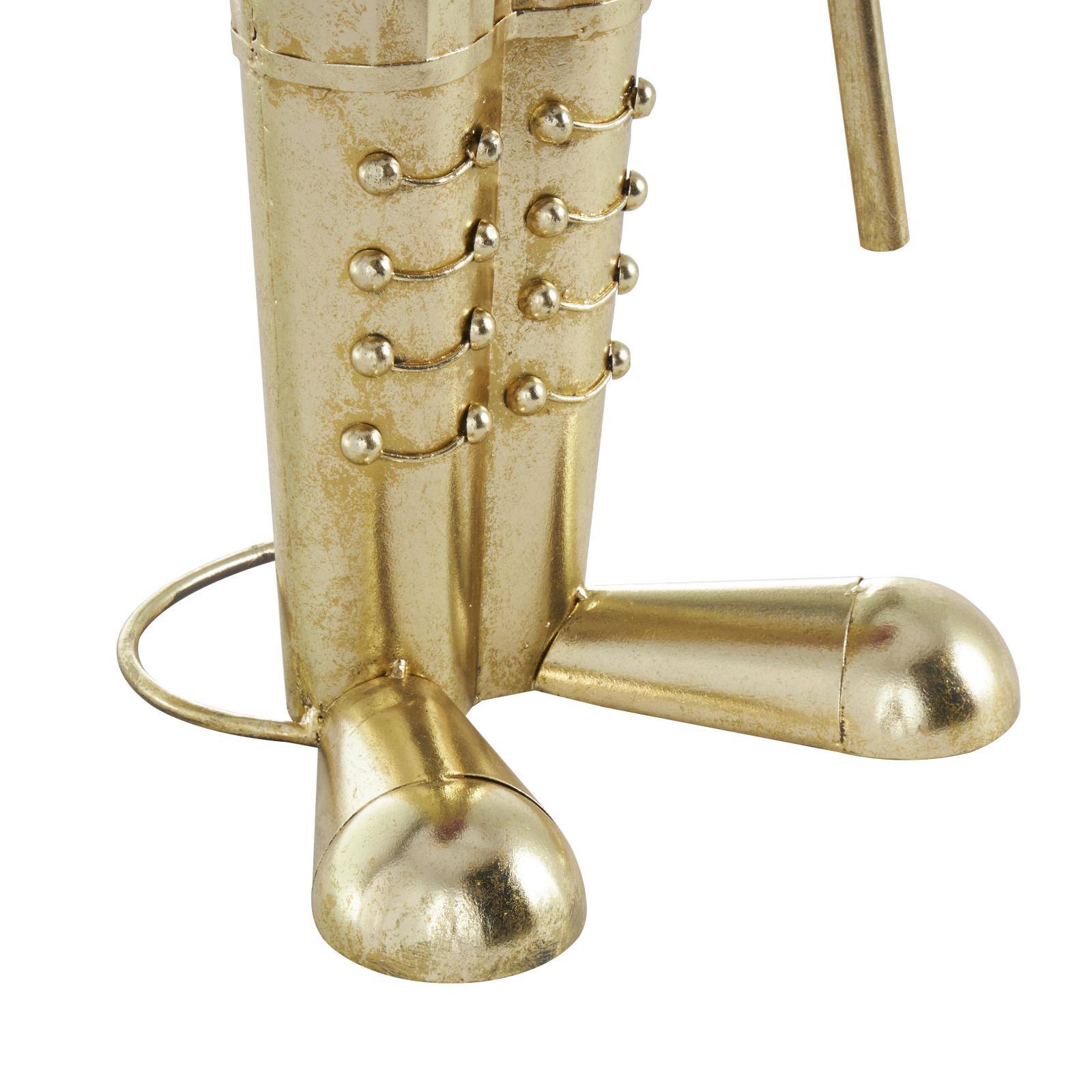 52&#x22; Red Metal Nutcracker Standing Sculpture
