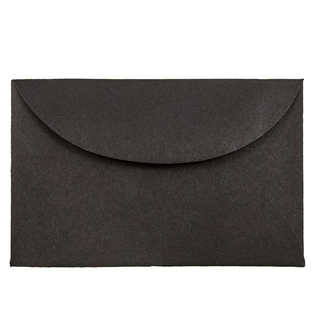 JAM Paper 3.63&#x22; x 2.38&#x22; Black Linen Mini Envelopes, 50ct.